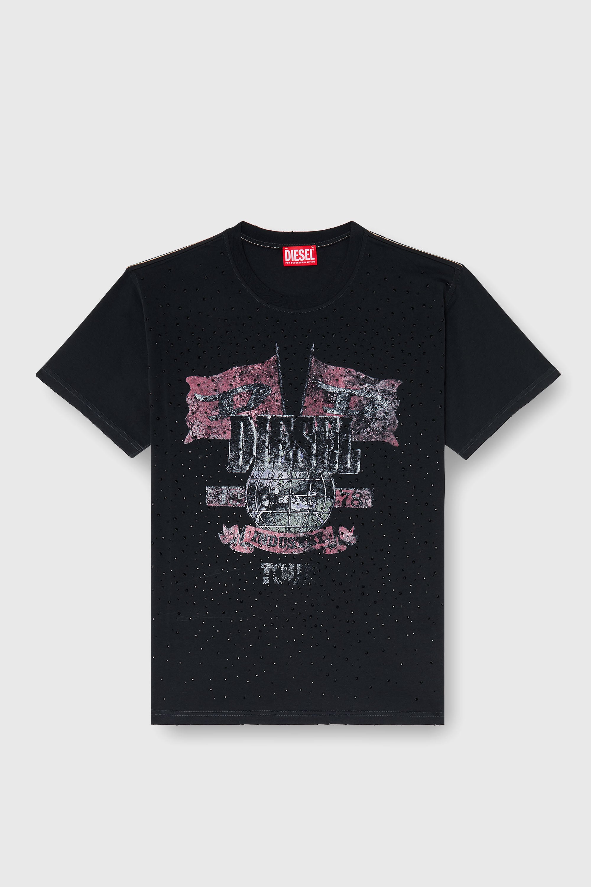 Diesel - T-MARLY, T-shirt con grafiche concerto e cristalli Donna in ToBeDefined - 2
