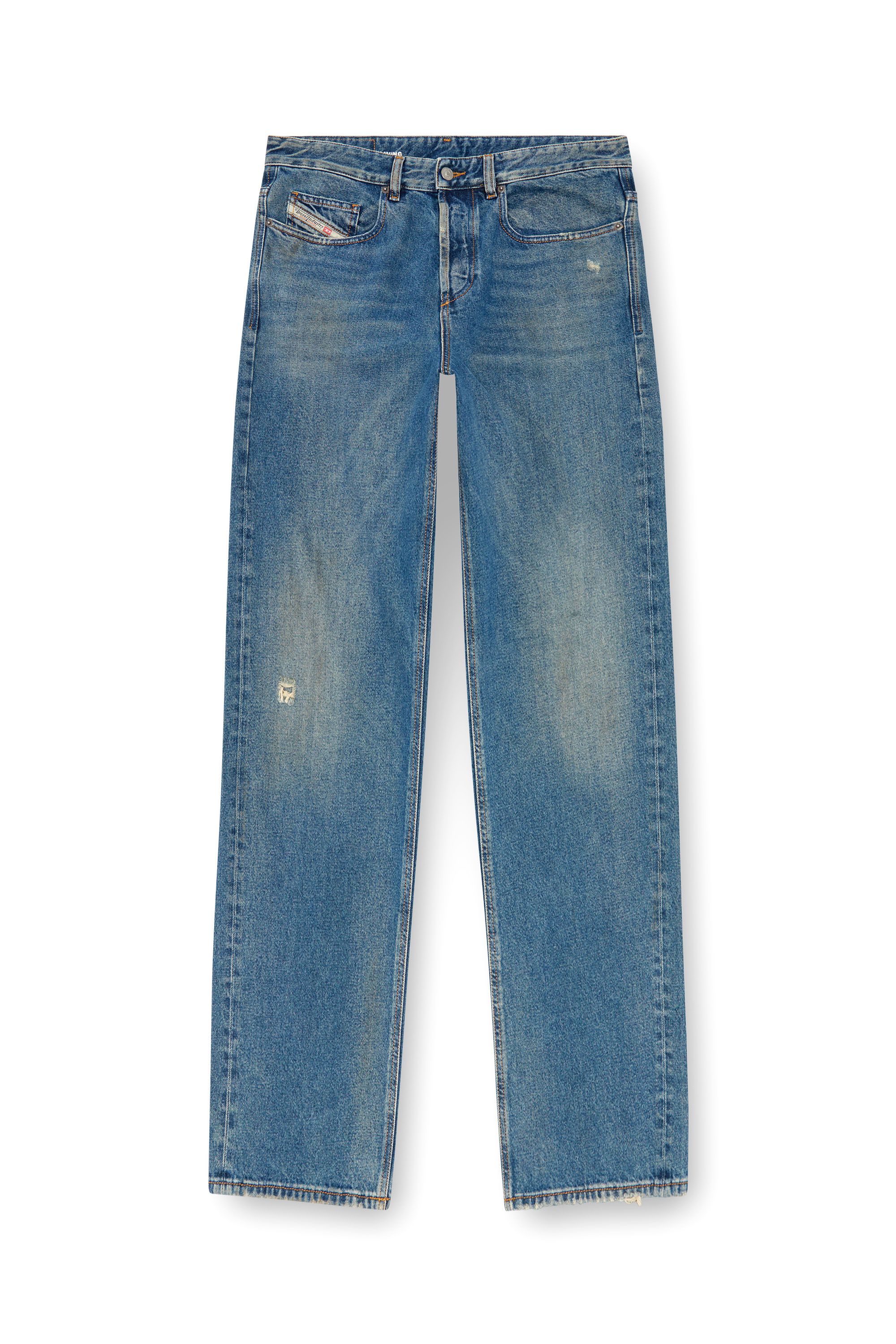 Diesel - Homme Straight Jeans 2001 D-Macro 09J79, Bleu moyen - Image 6