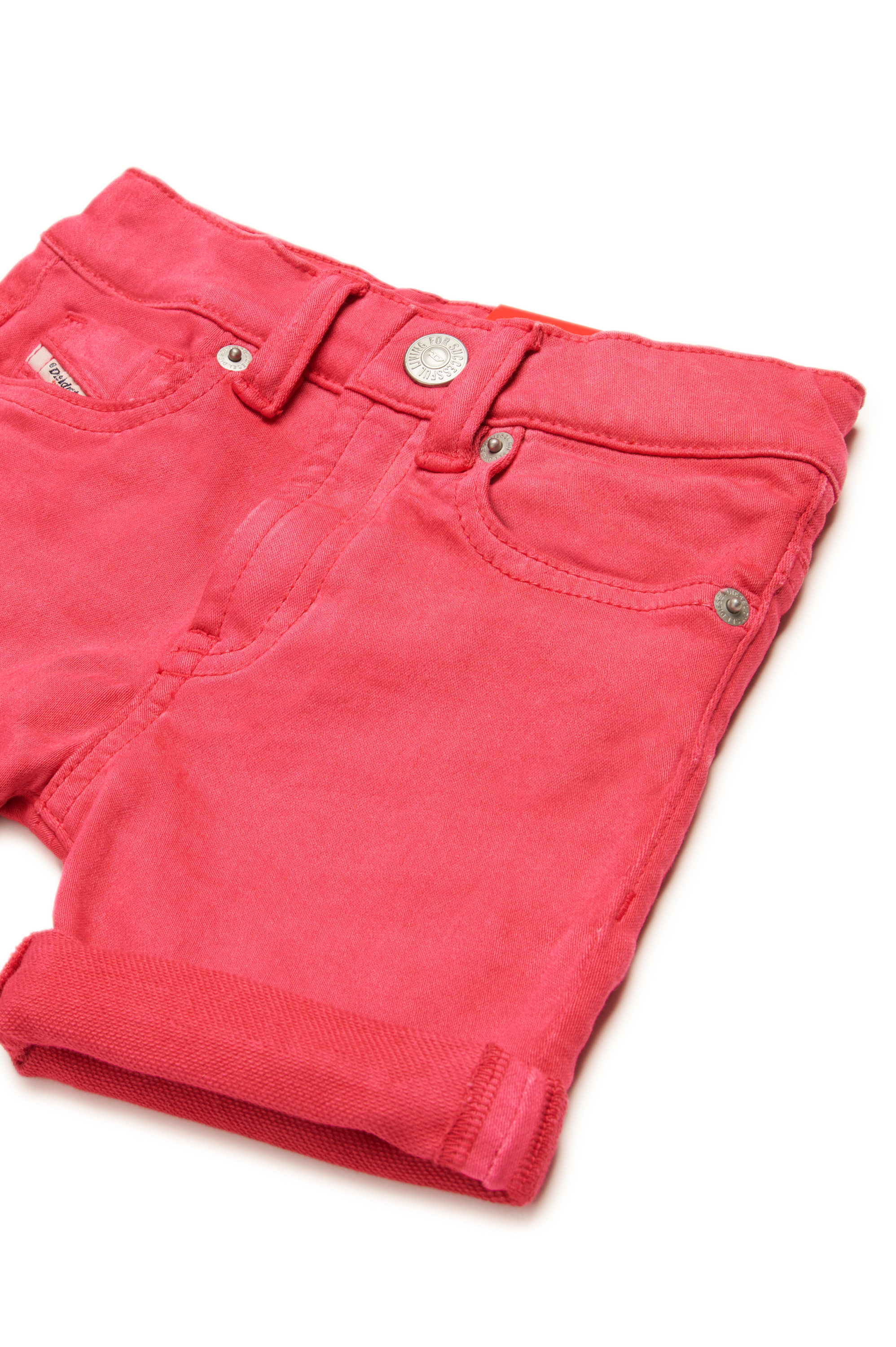 Diesel - PGALLYB JJJ, Short coloré en tissu JoggJeans avec revers Mixte in Rose - 3