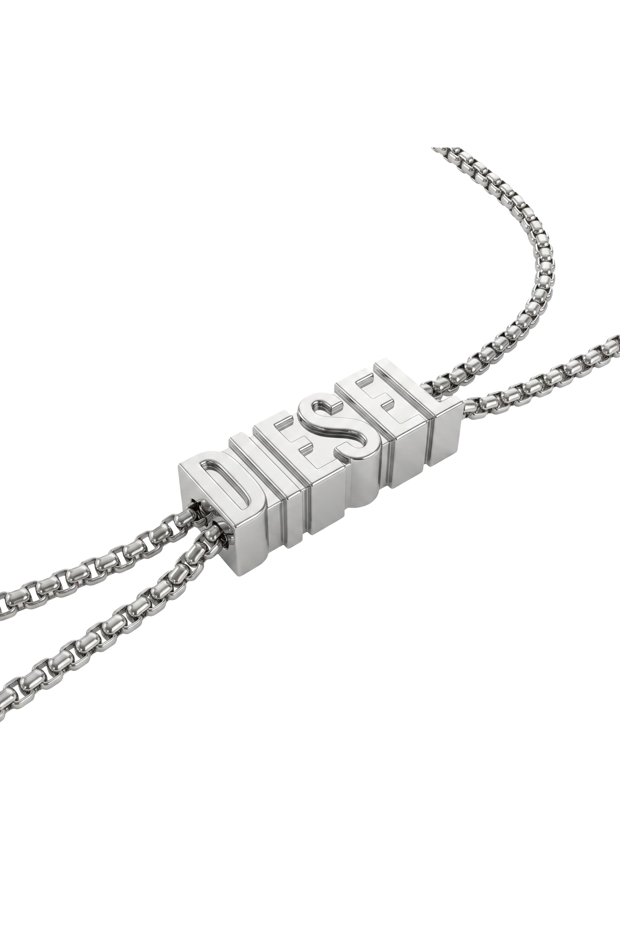 Diesel - 60669 EARBUDS CHAIN EARBUNDS CHAIN, Collier D Chain pour &eacute;couteurs Mixte in Gris argent&eacute; - 3