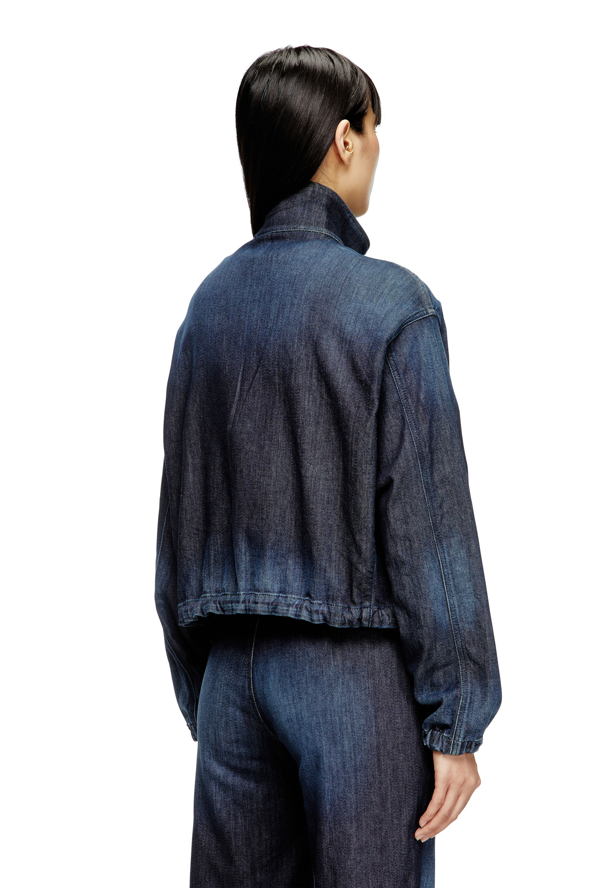 Diesel - DE-SANDERZ JOGG, Giacca a collo alto in JoggJeans Donna in Blu - 4