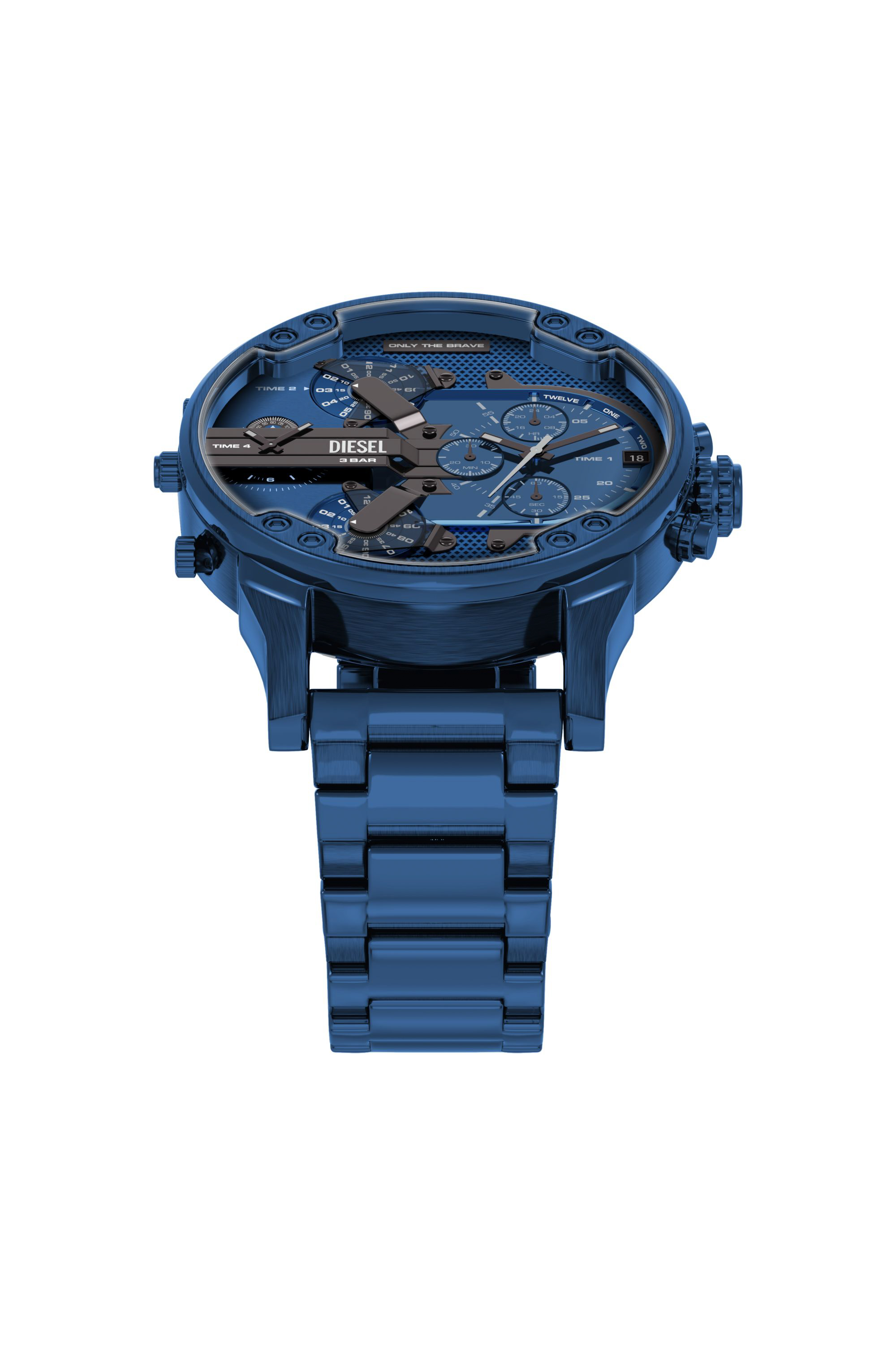 Diesel - DZ7496 WATCH, Montre Mr. Daddy 2.0 en acier inoxydable bleu Homme in Bleu - 4