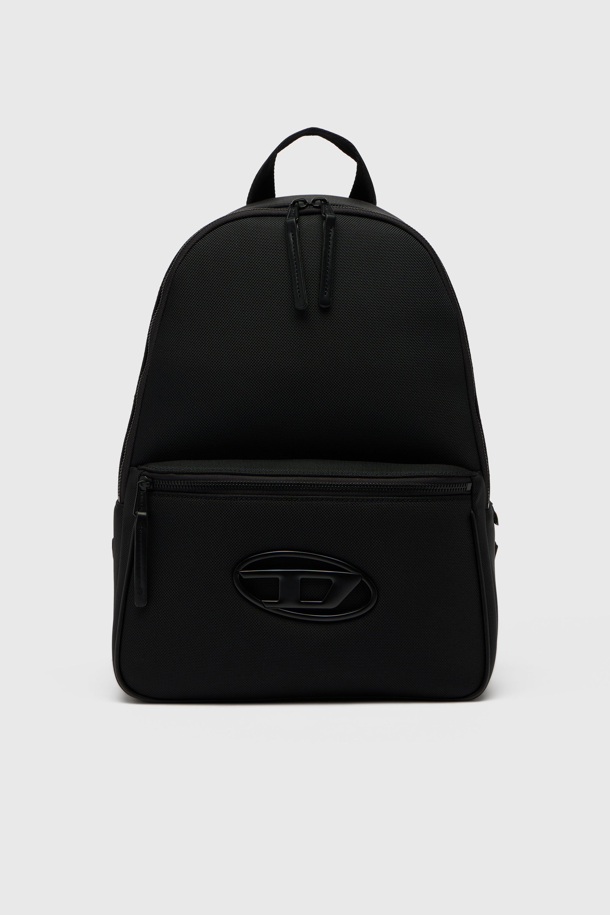 Diesel - HOLI-D BACKPACK M, Holi-D - Sac &agrave; dos en nylon avec logo Oval D Mixte in Noir - 1