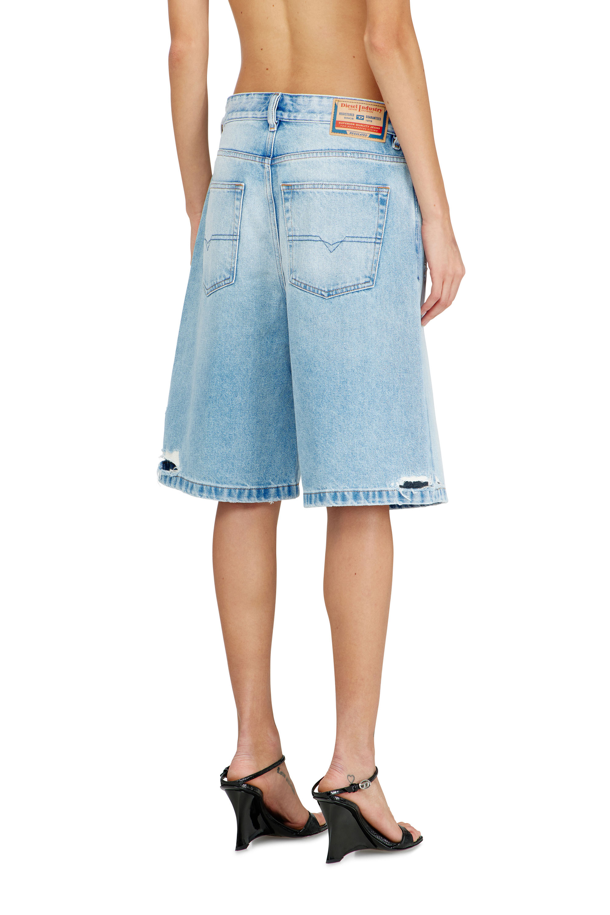 Diesel - DE-SIRE-SHORT, Short in denim distressed Donna in ToBeDefined - 4
