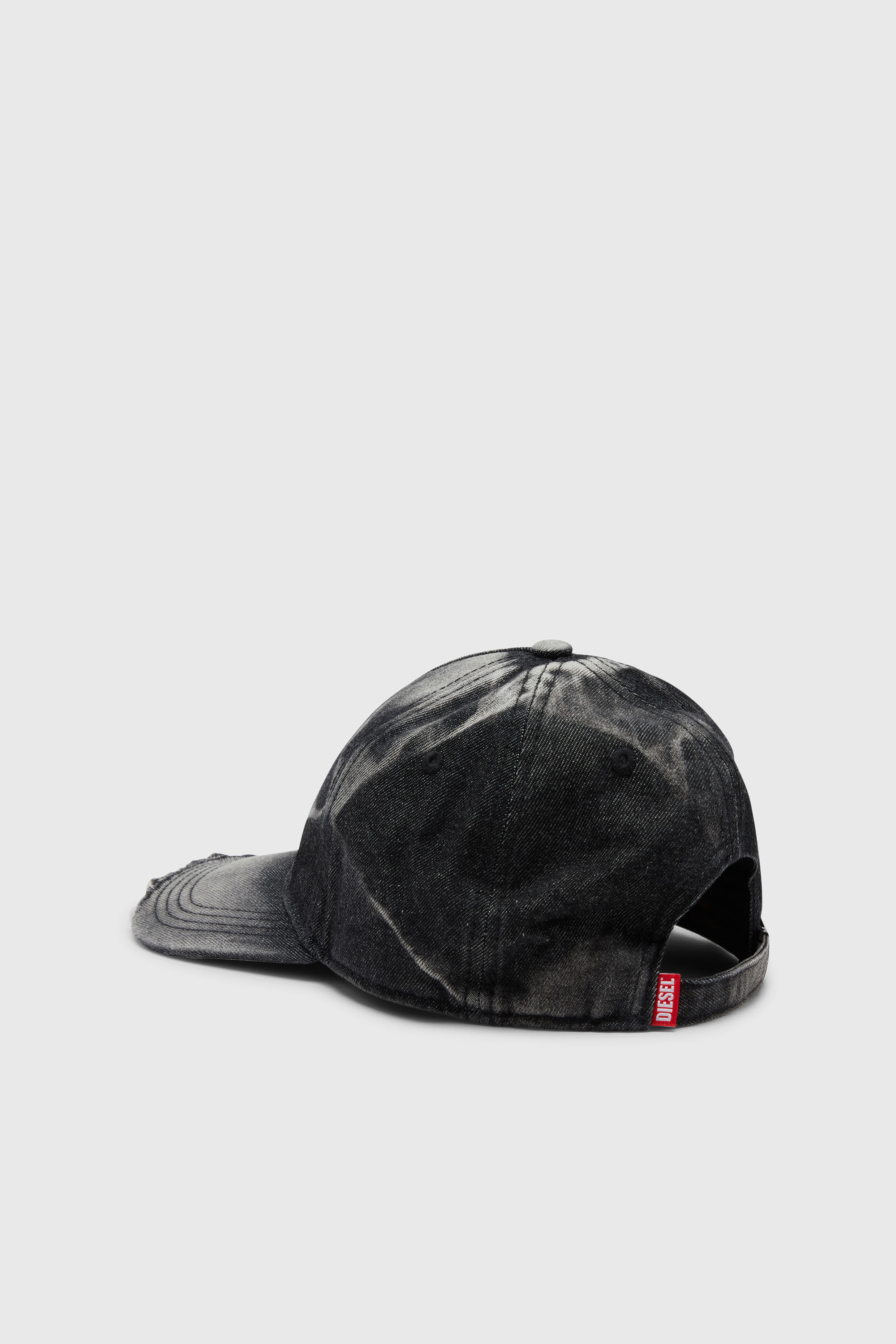 Diesel - C-SEYMON-BLACK, Herren Basecap aus Destroyed-Denim in Schwarz - 2