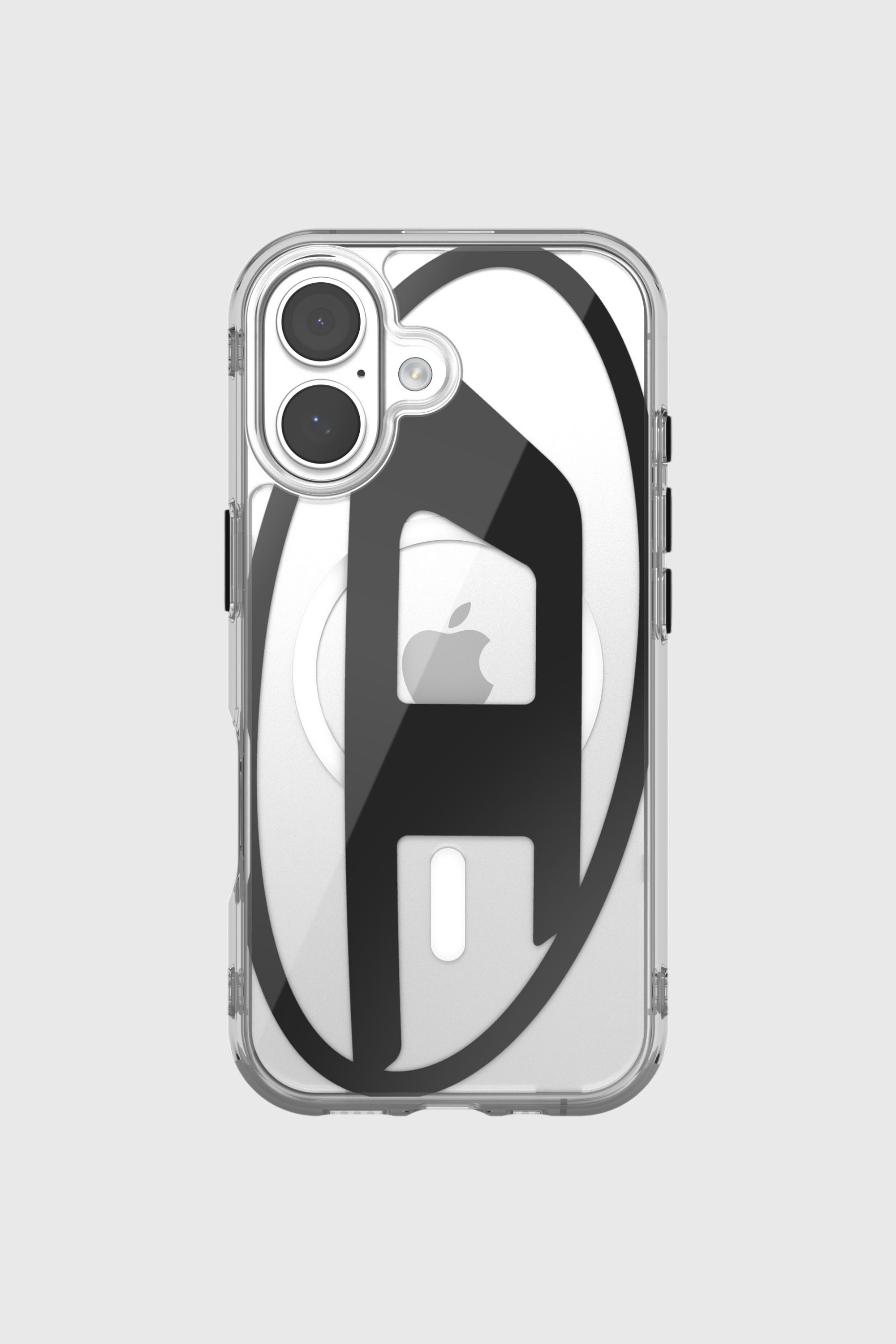 Diesel - 60415 AOP CASE, &Eacute;tui m&eacute;tallique Oval D avec Magsafe pour iPhone 17 Mixte in Noir - 2