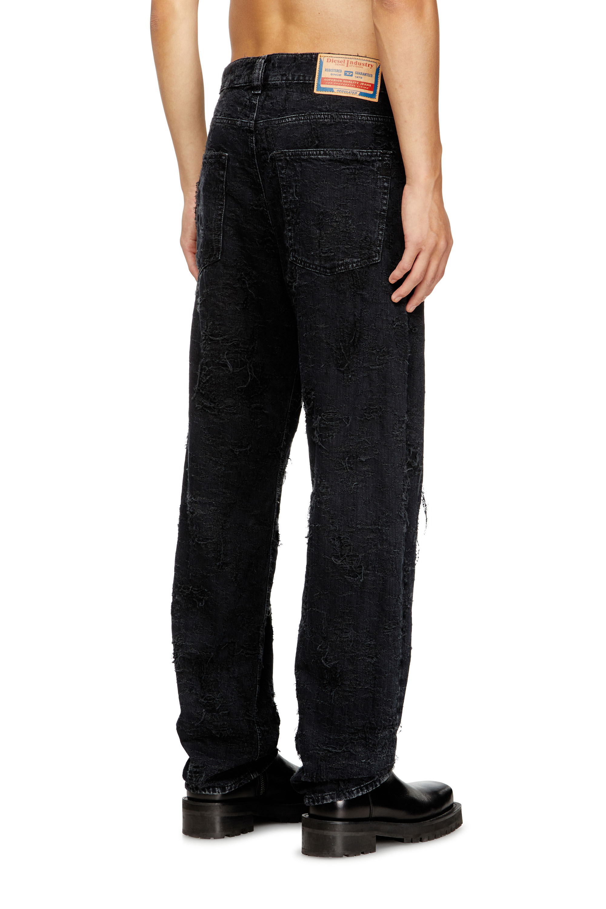 Diesel - Regular Jeans 2024 D-Macs 007BW Homme, Noir/Gris foncé - Image 3