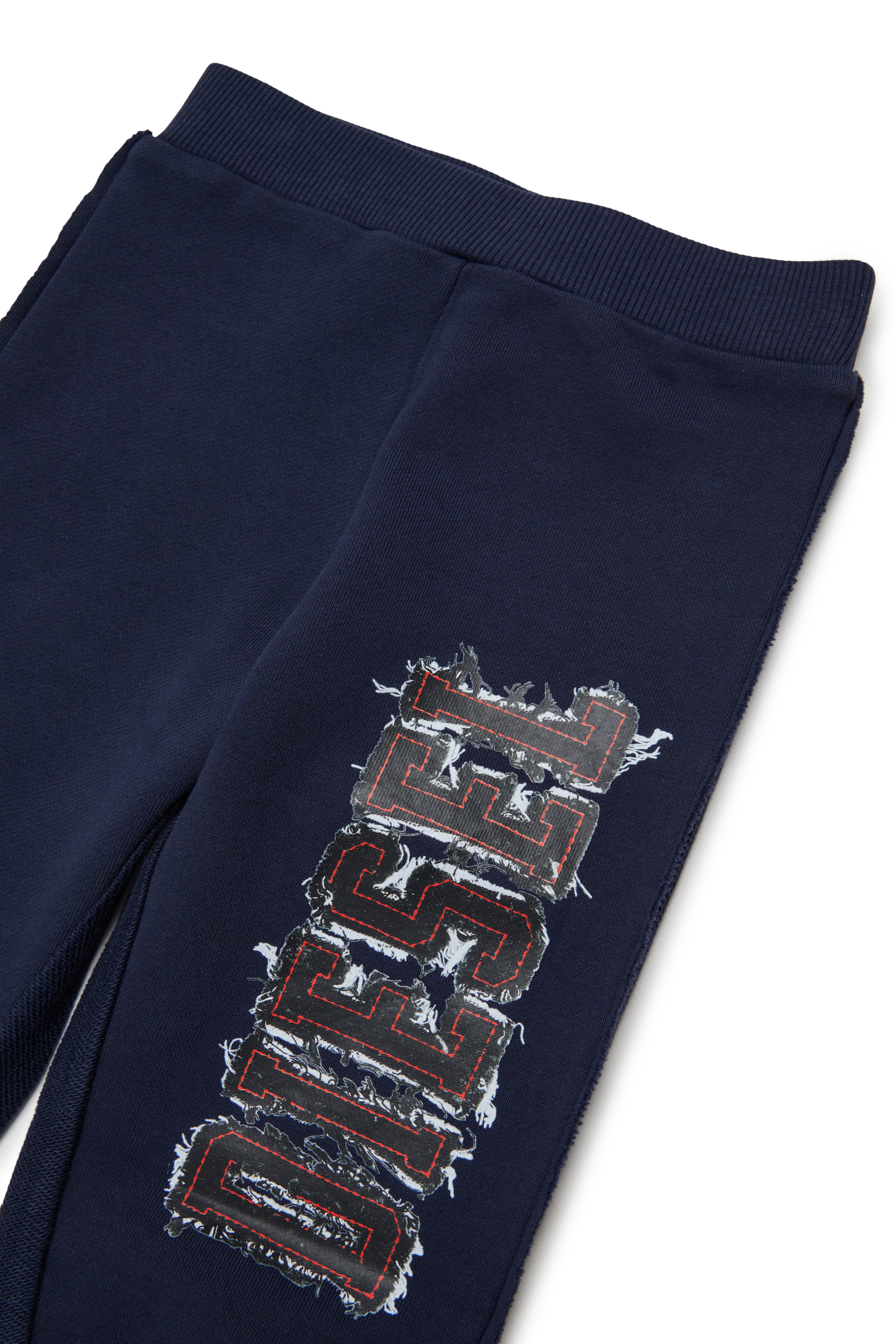 Diesel - PEANSB, Herren Sweatpants mit Logo im Fransen-Look in Dunkelblau - 3