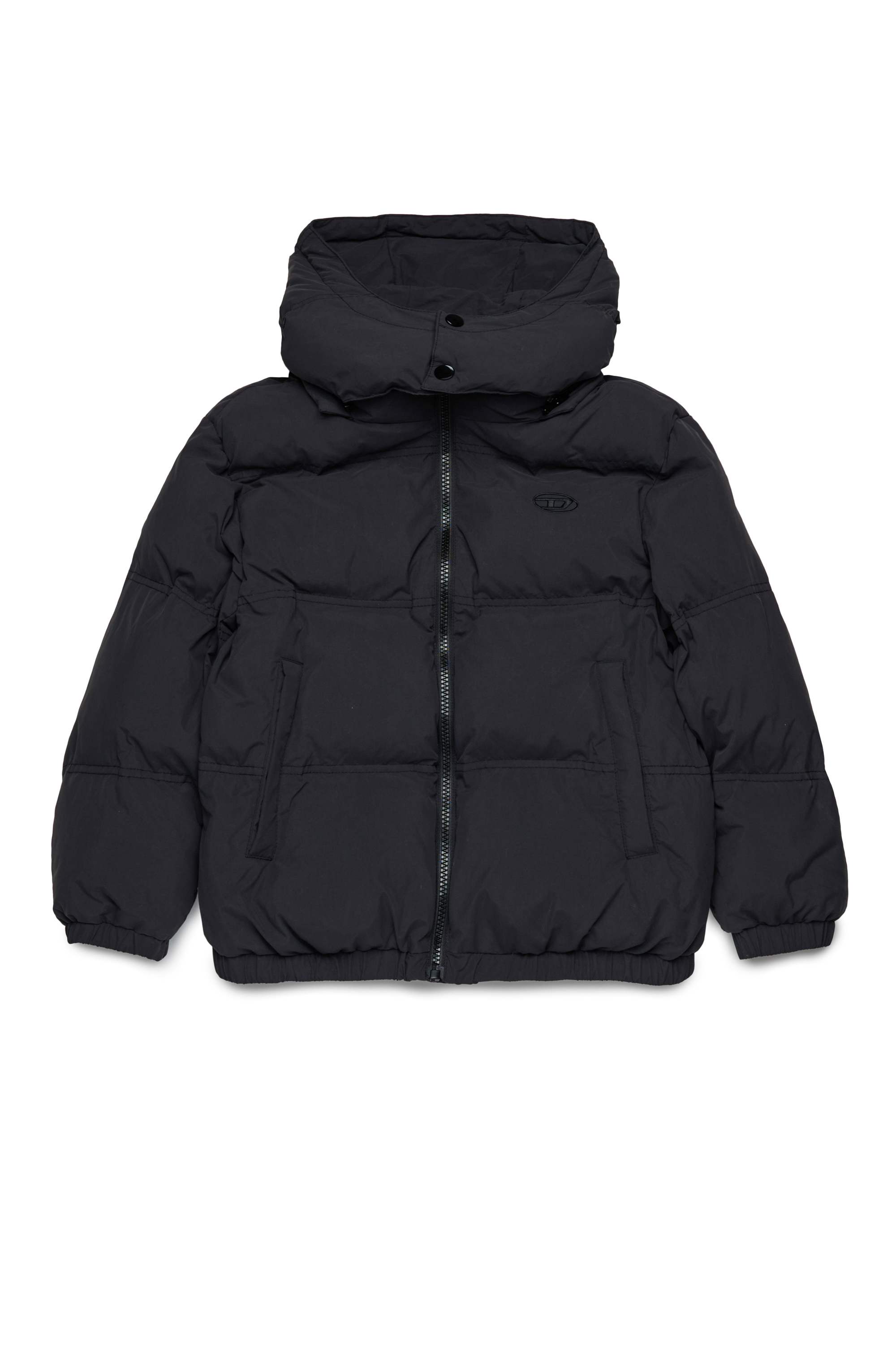 Diesel - JWRAVEEL, Giacca in nylon con cappuccio Unisex in Nero - 1