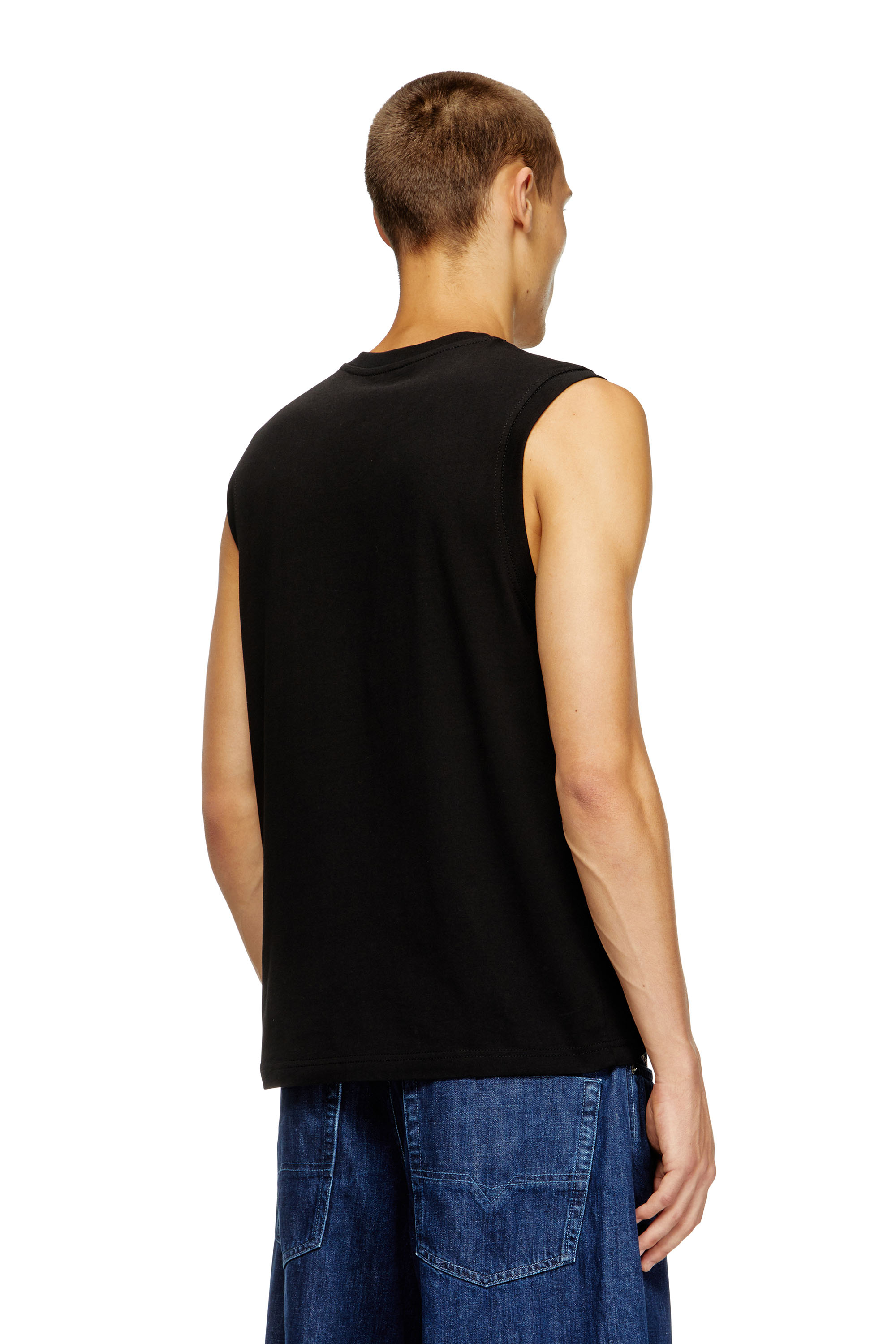 Diesel - T-ISCO-DIV, Canotta con stampa logo sul petto Uomo in Nero - 4
