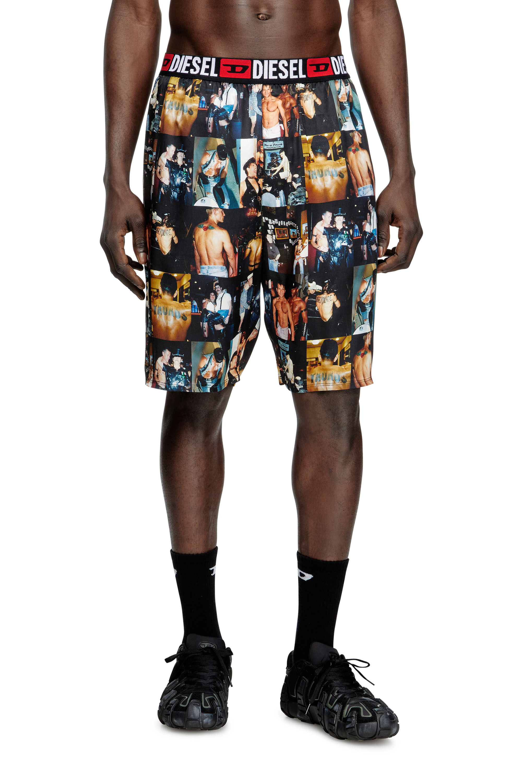 Diesel - PR-P-TOLL-SHOR-TOM25, Unisex Bowling-Hemd mit Grafik-Prints in Schwarz - 1