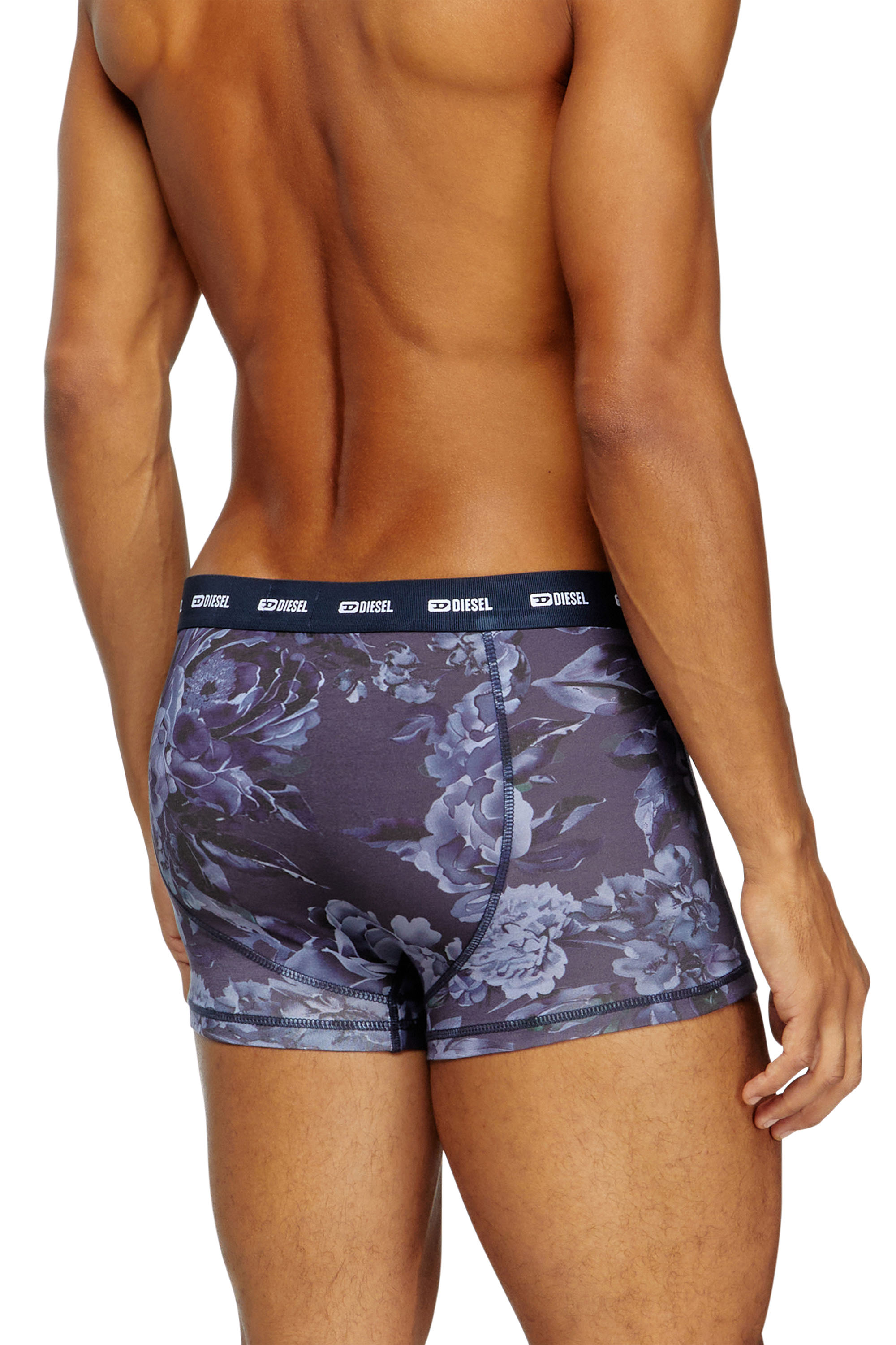 Diesel - DAMIEN-UTLT, Boxer avec imprimé à fleurs Homme in Bleu - 3