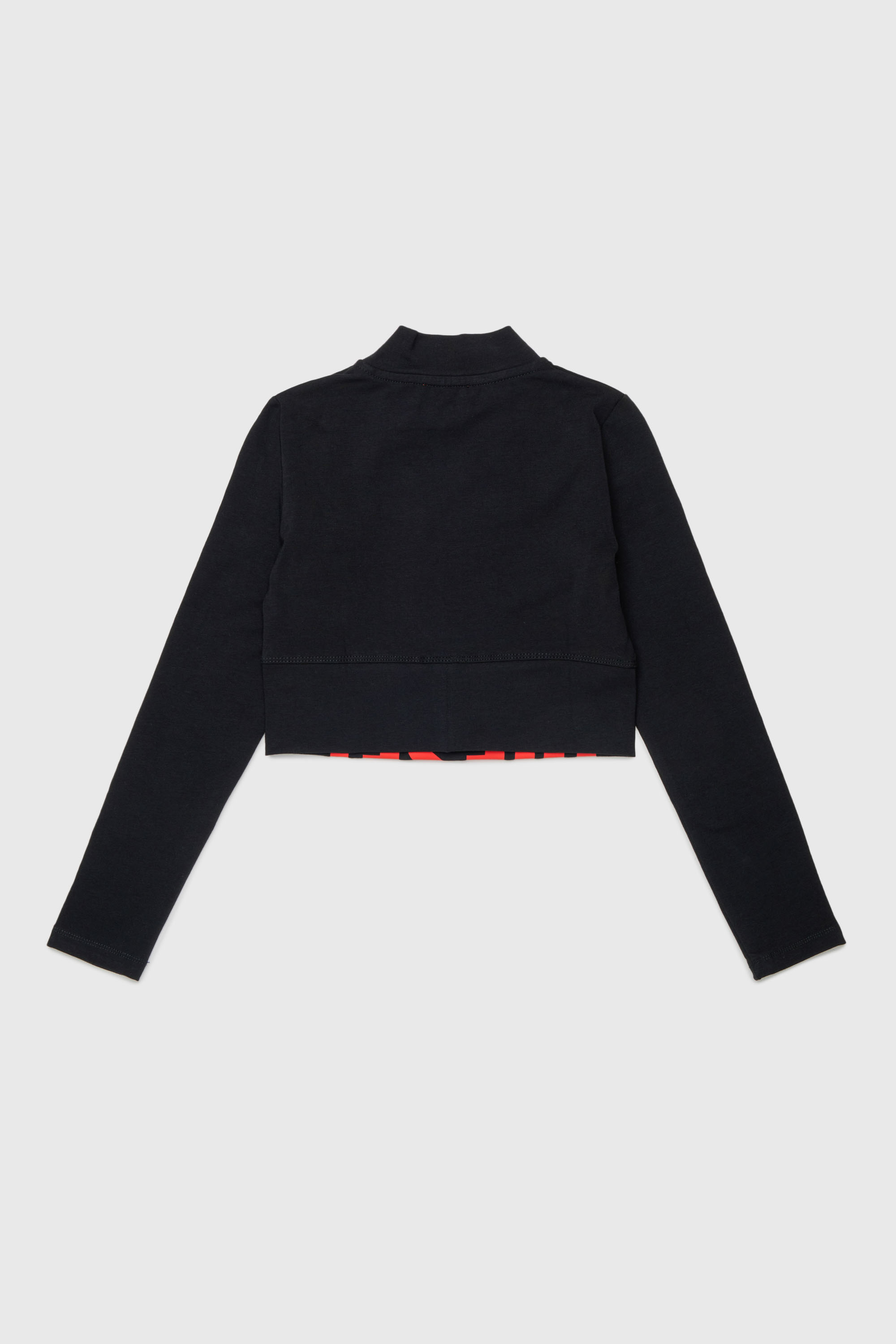 Diesel - TCEFILS, Woman's Crop top with cut-off logo in Black - 2