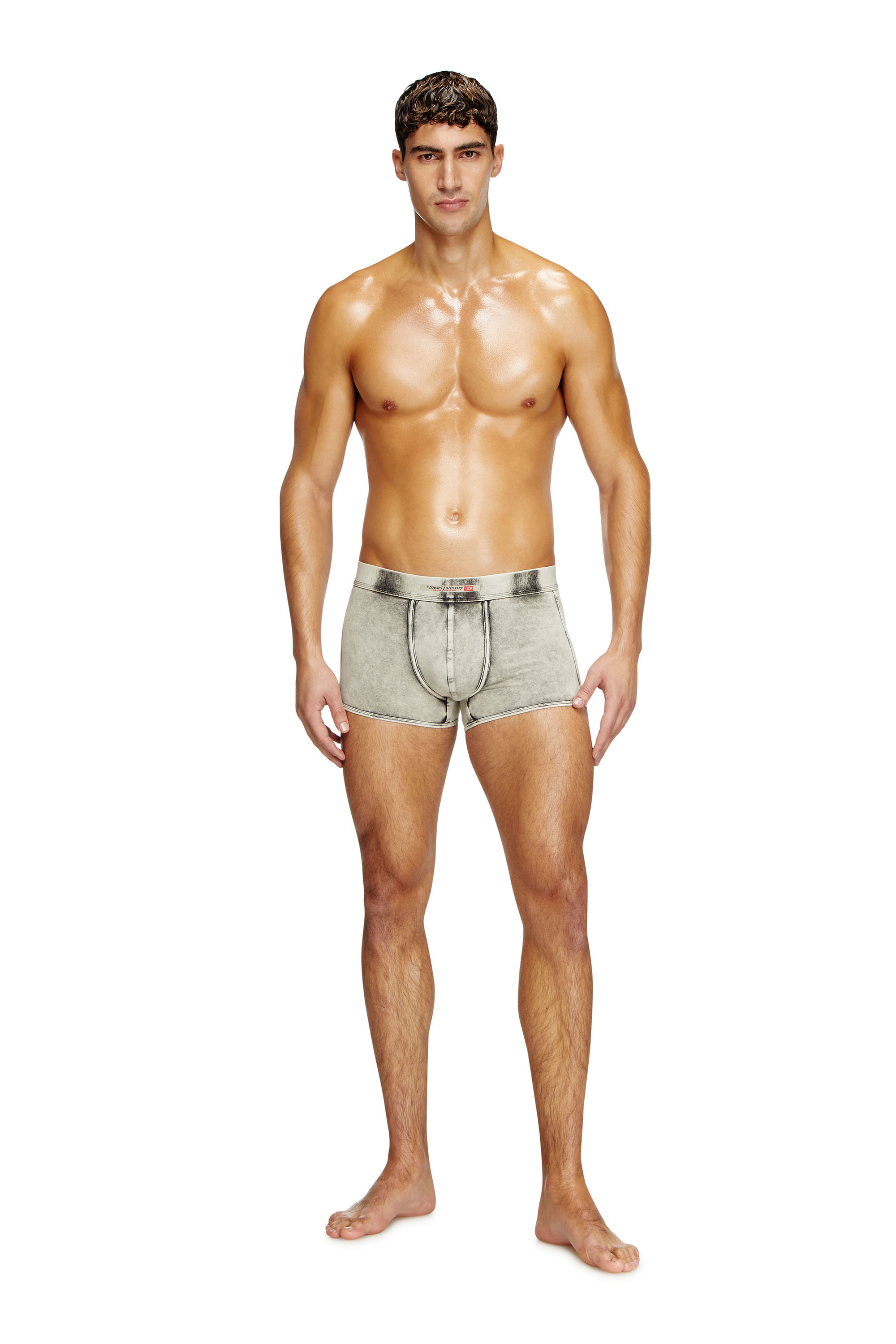 Diesel - DAMIEN-DNM, Boxer effetto denim Uomo in Grigio - 1