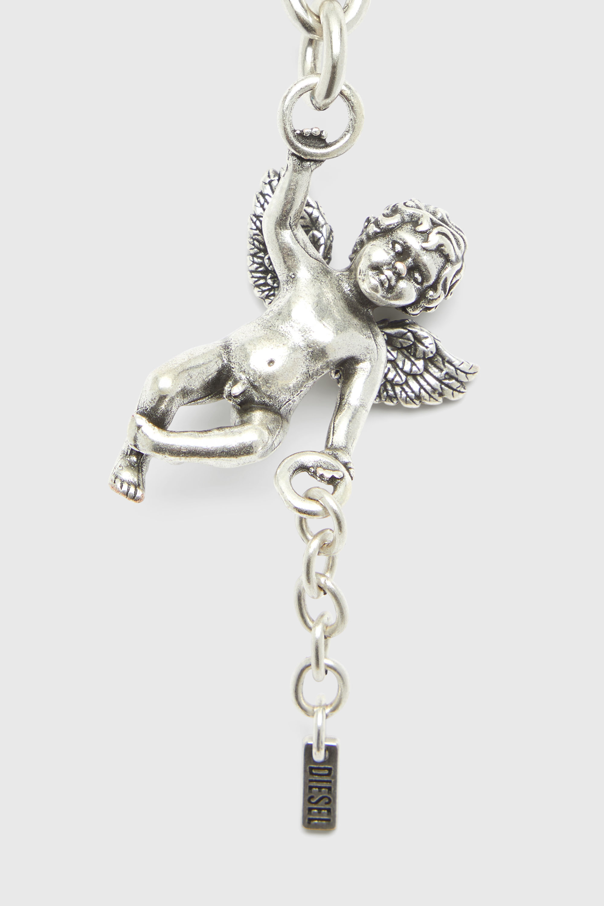 Diesel - CHARM-ANGEL, Breloque ch&eacute;rubin en m&eacute;tal Femme in Gris argent&eacute; - 2