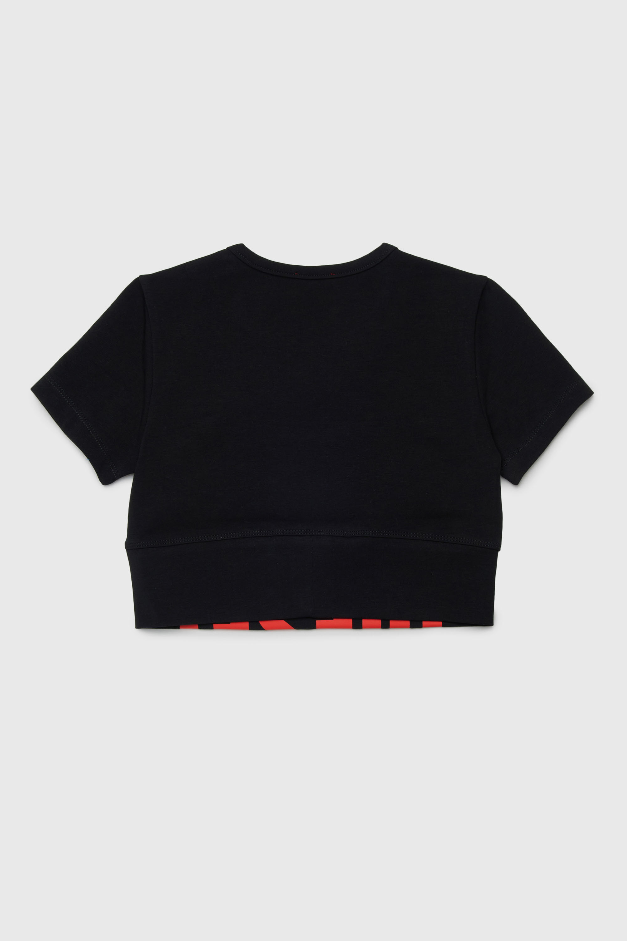 Diesel - TCEFY, Crop top con logo tagliato Donna in Nero - 2