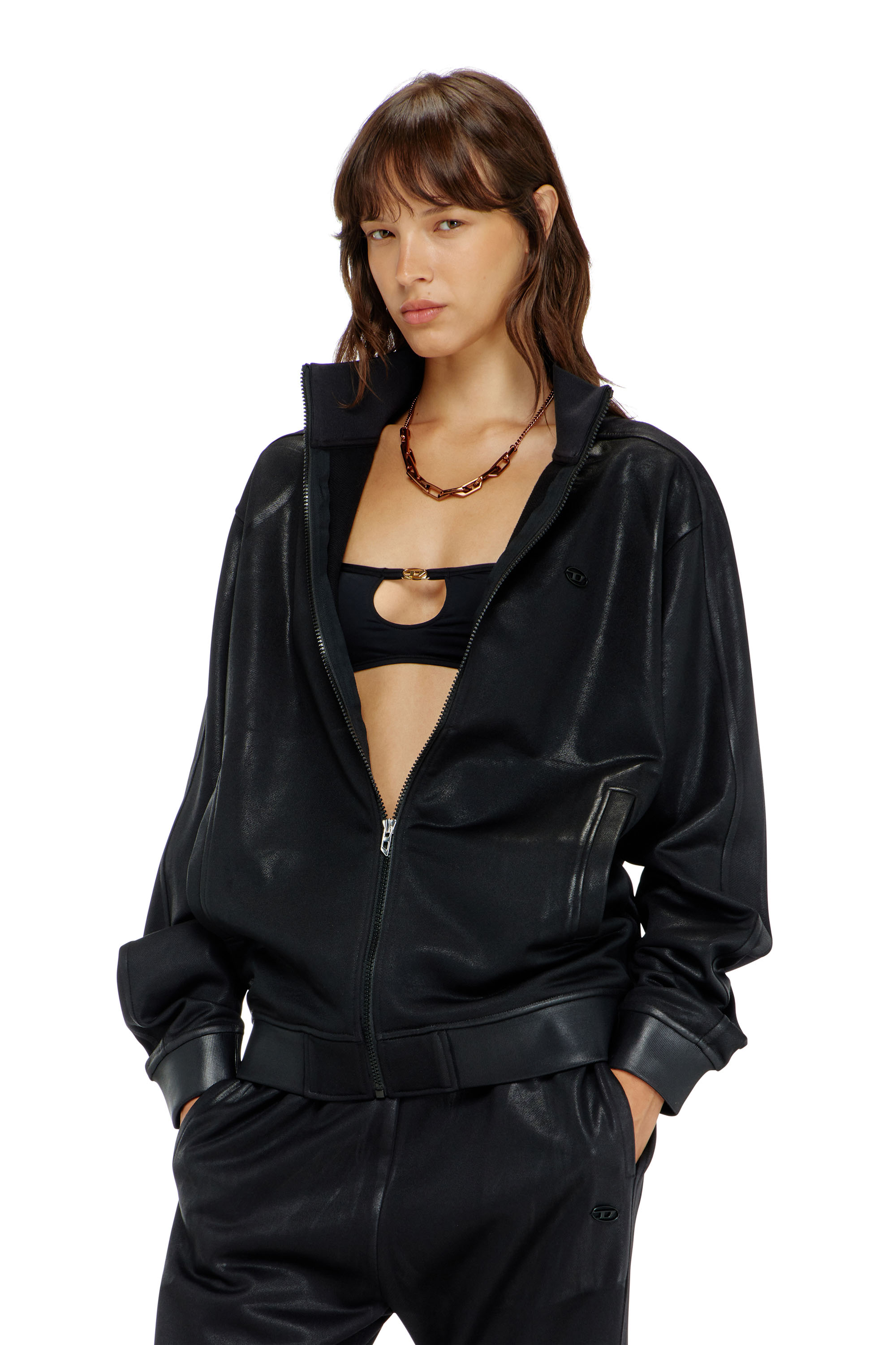 Diesel - ROCHELLE-UTLT, Bandeau en avec Oval D m&eacute;tallique Femme in Noir - 2