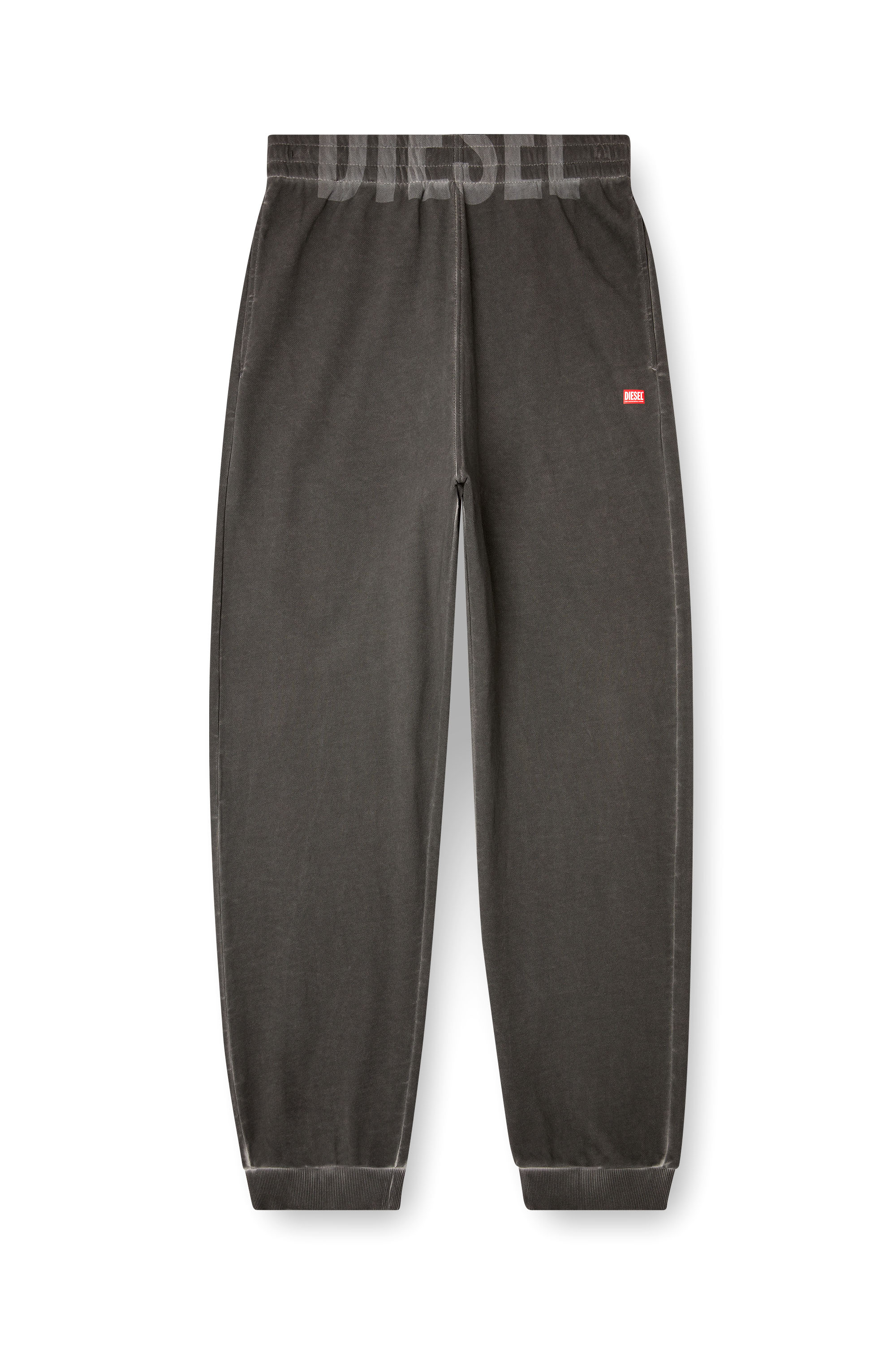 P-MARKY-CUFF-T1, Grigio scuro Diesel - P-MARKY-CUFF-T1, Joggers in cotone con coulisse in vita Uomo in Grigio - 2
