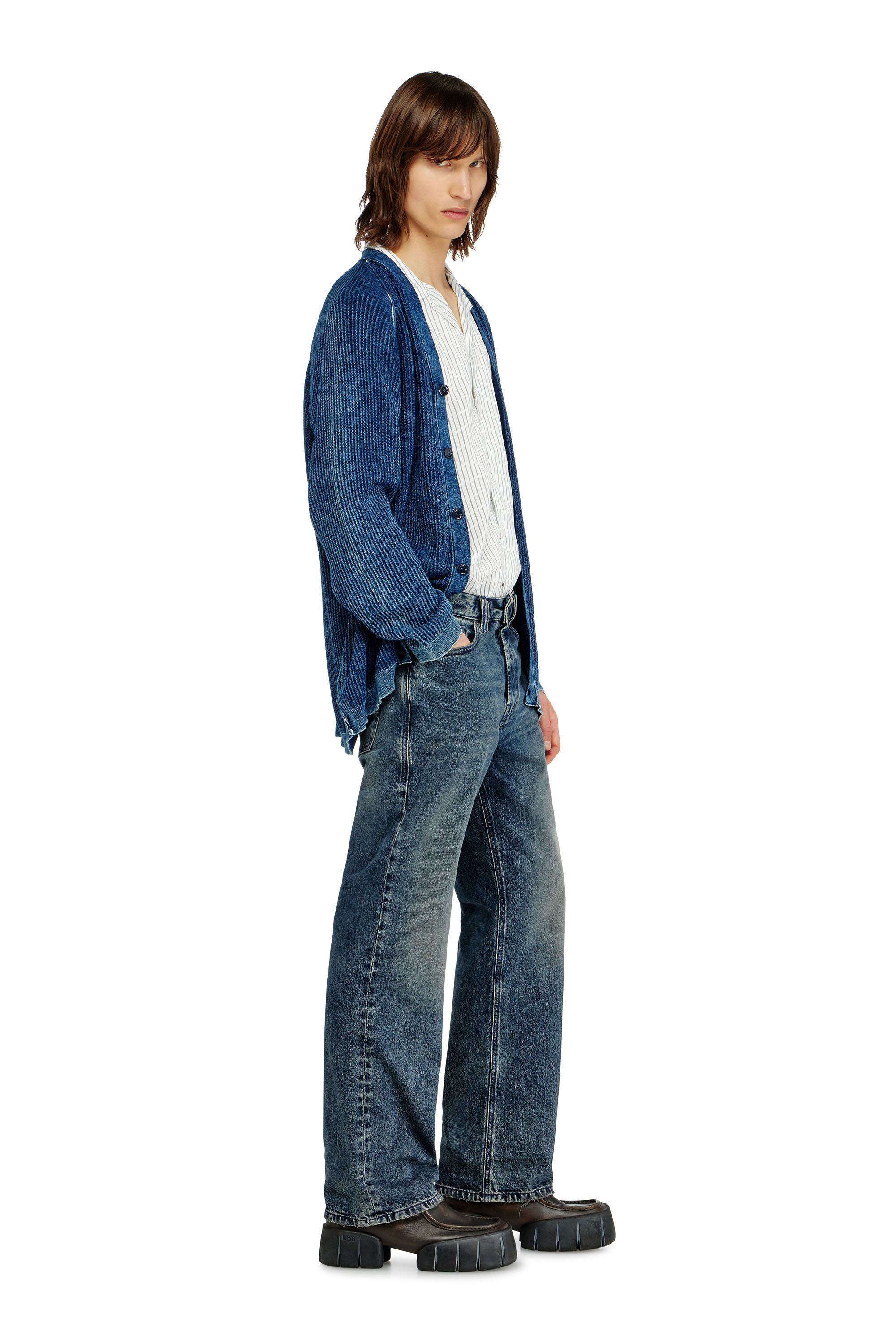 Diesel - Relaxed Jeans 1980 D-Eeper 09N68 Homme, Bleu Fonc&eacute; - Image 3