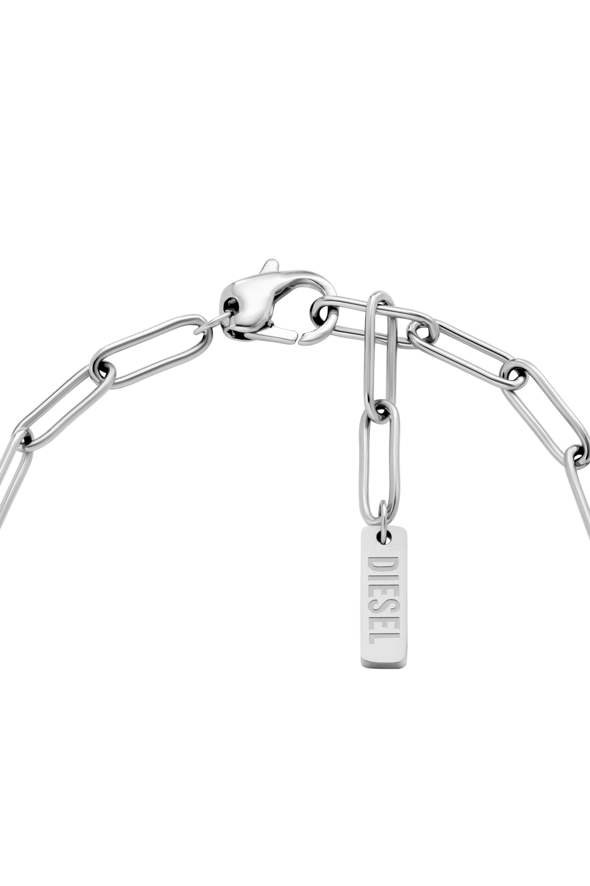 Diesel - DX1604040, Bracelet à breloques en acier inoxydable Mixte in Gris argenté - 2