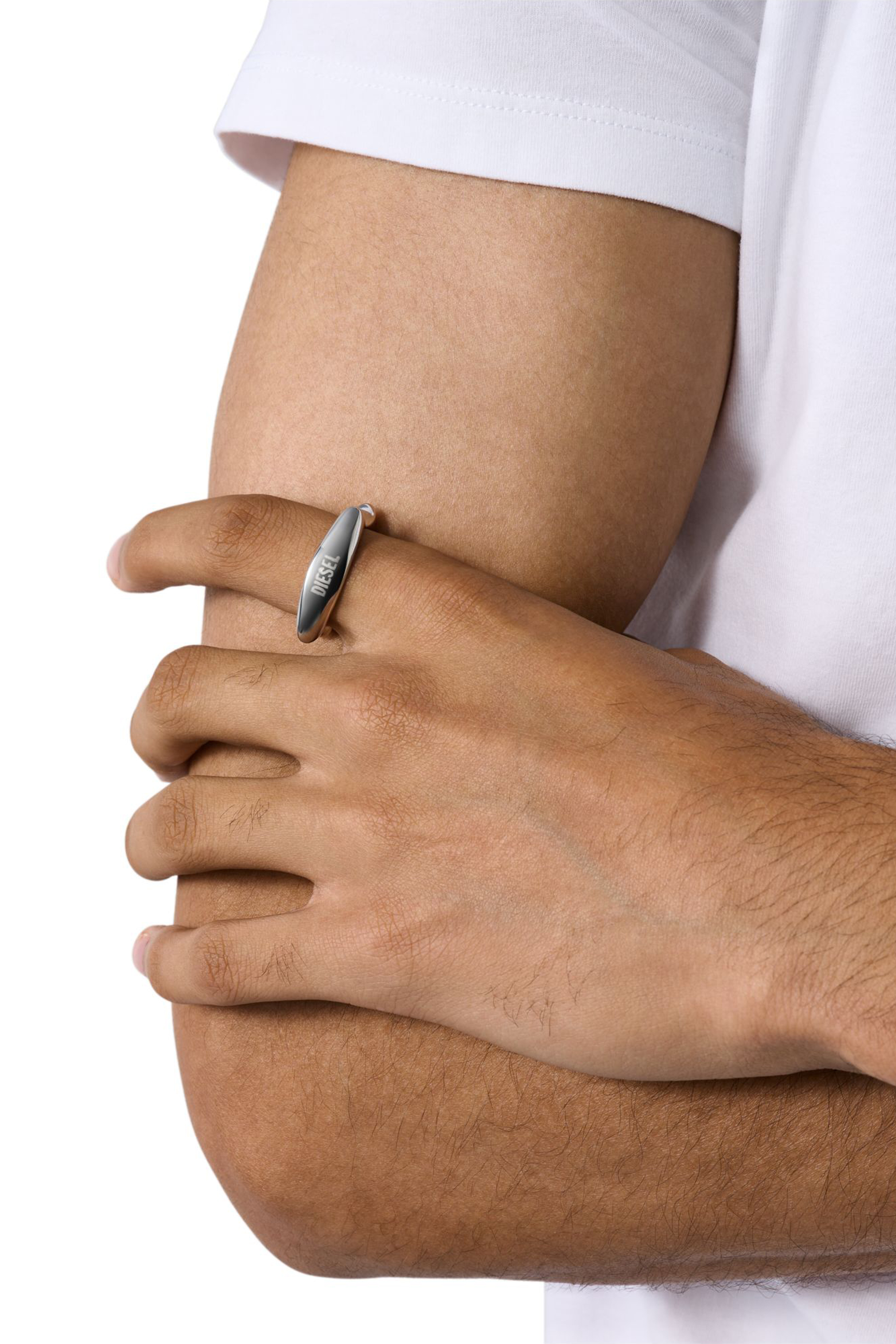 Diesel - DX1584040 JEWEL, Bague en acier inoxydable Mixte in Gris argenté - 3