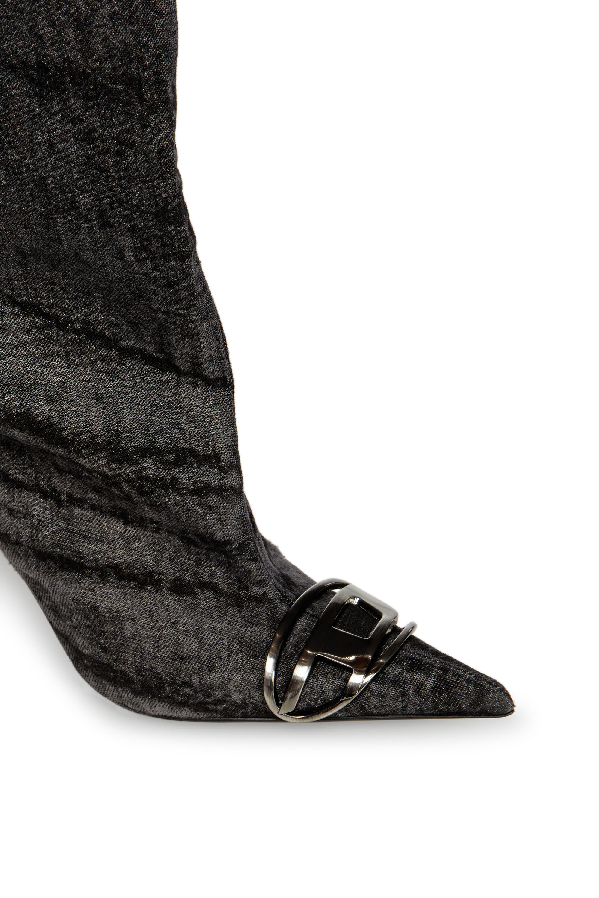 D-VENUS 90 OTK BOOT, Noir Diesel - D-VENUS 90 OTK BOOT, Cuissardes en denim enduit Femme in Noir - 5