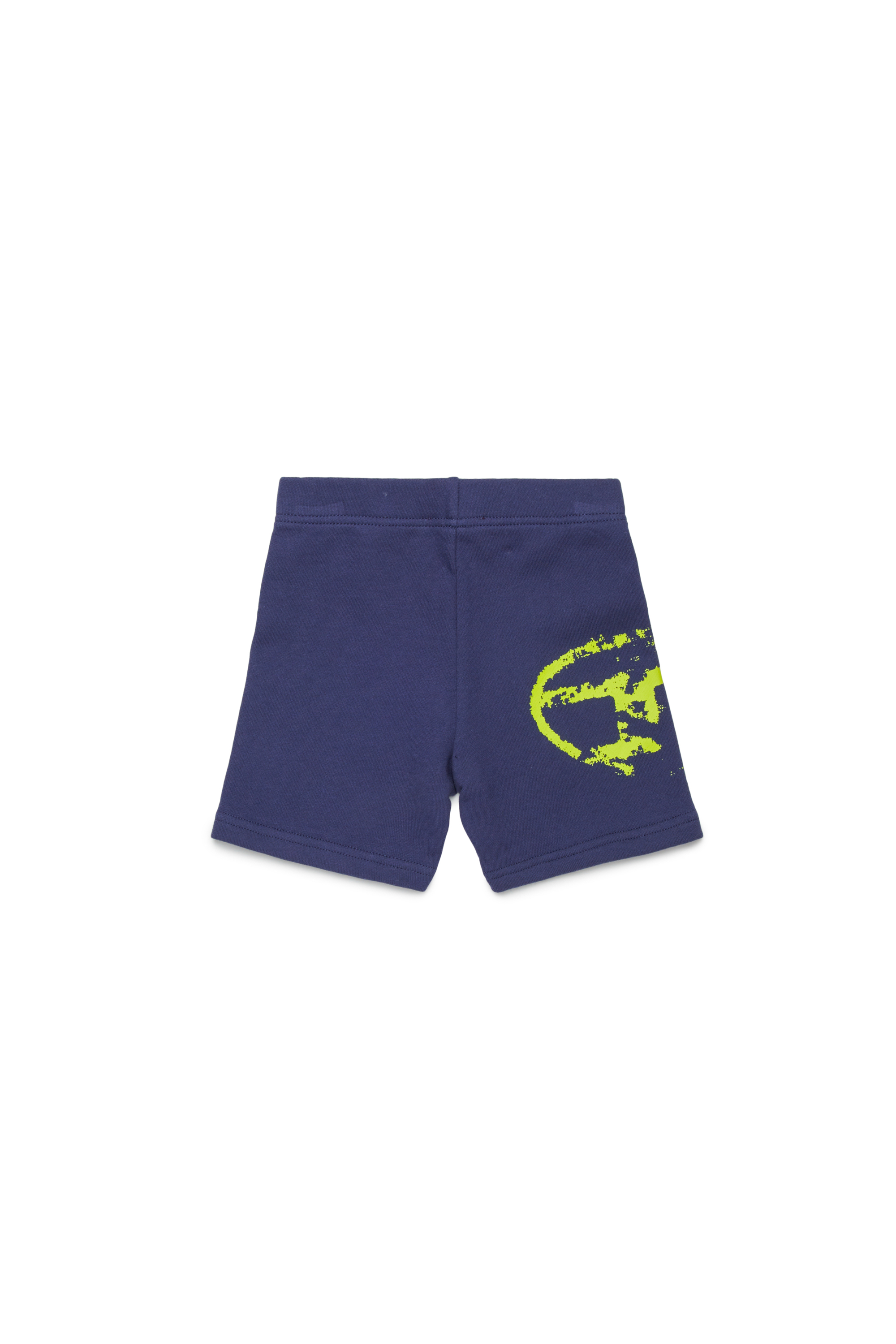 Diesel - PESDISHORTB, Short en coton avec logo Oval D effet vieilli Mixte in Bleu - 2