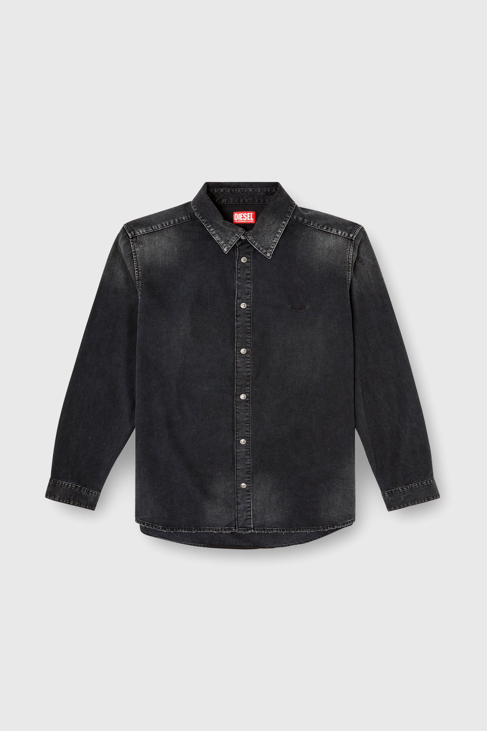 Diesel - D-SIMPLY, Man's Long-sleeve denim shirt in Black - 1