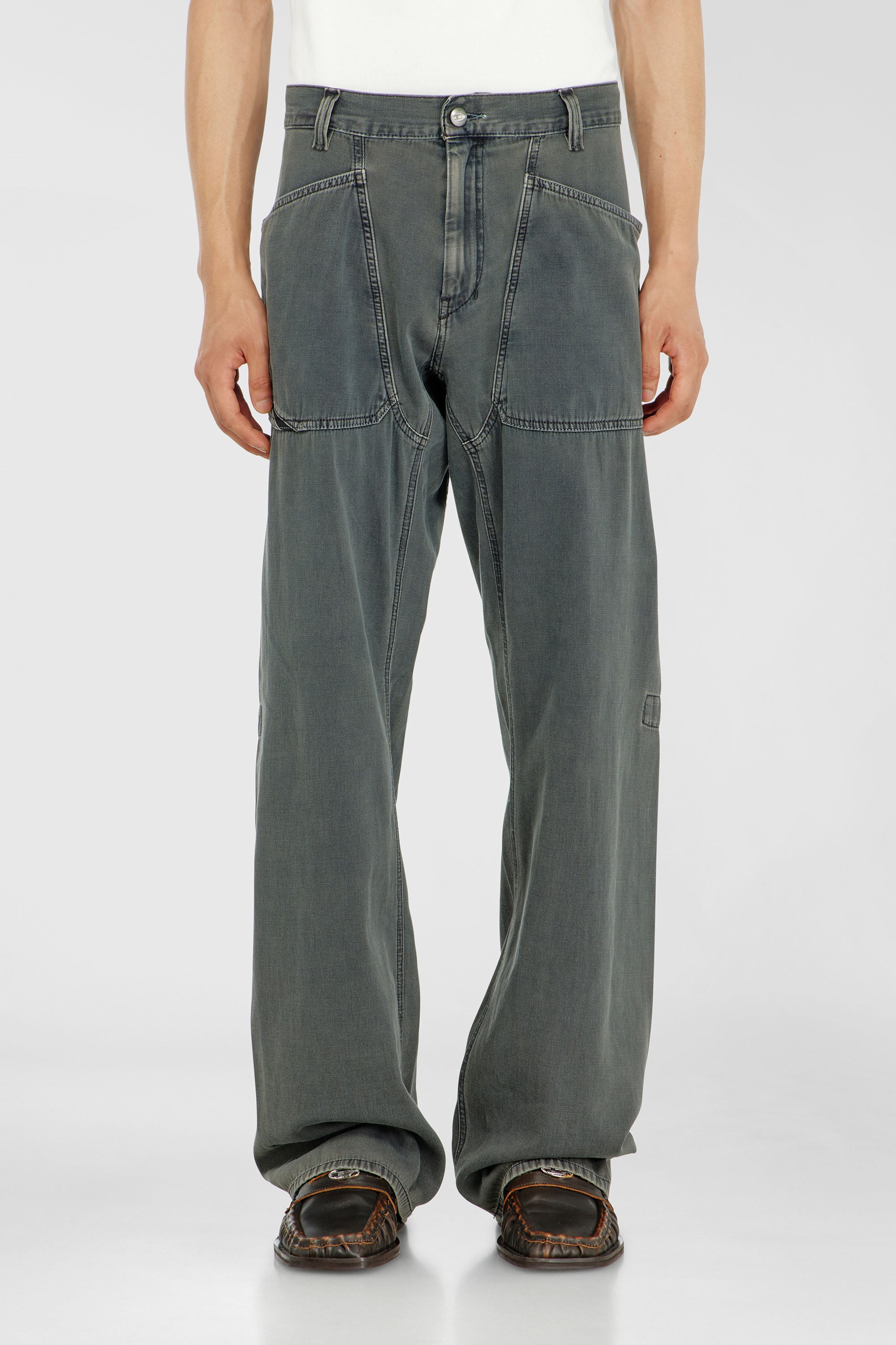 Diesel - Herren Relaxed Jeans D-Zeta 068WR, Grau - 1
