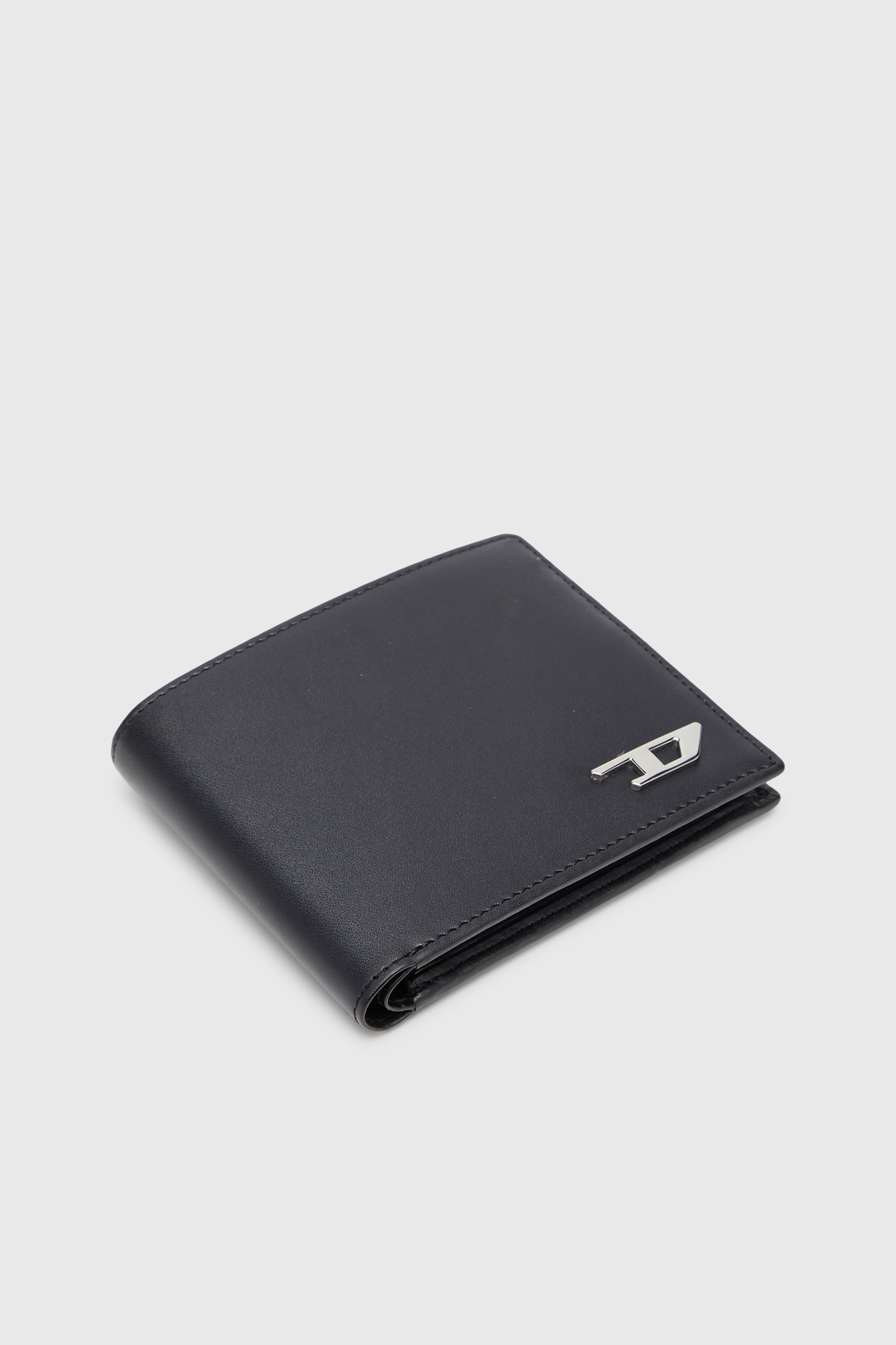 Diesel - BI FOLD COIN S, Portefeuille bi-fold en cuir avec porte-monnaie Homme in Noir - 4