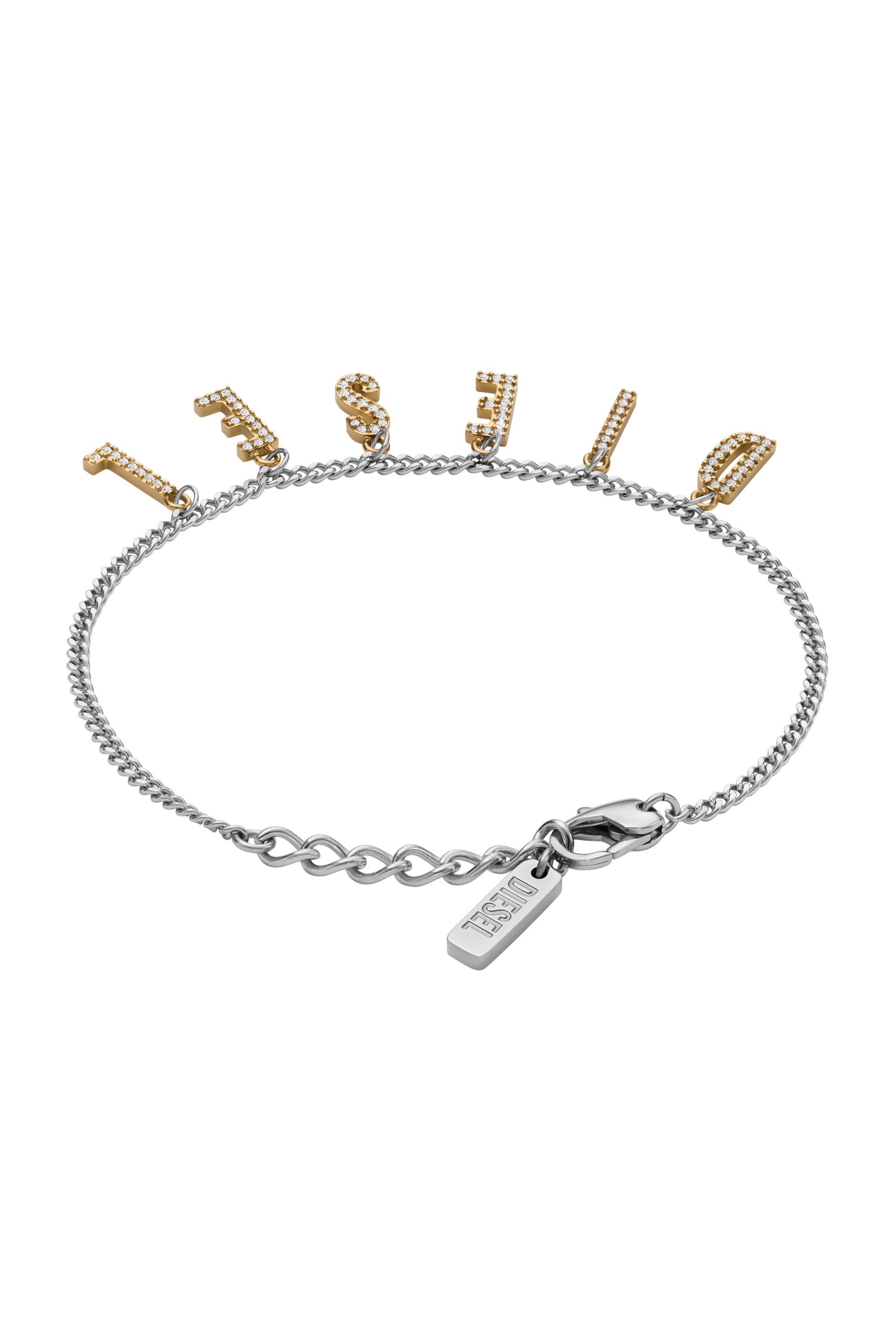 Diesel - DX1547931 JEWEL, Bracelet chaîne en acier inoxydable bicolore Mixte in Gris argenté - 2