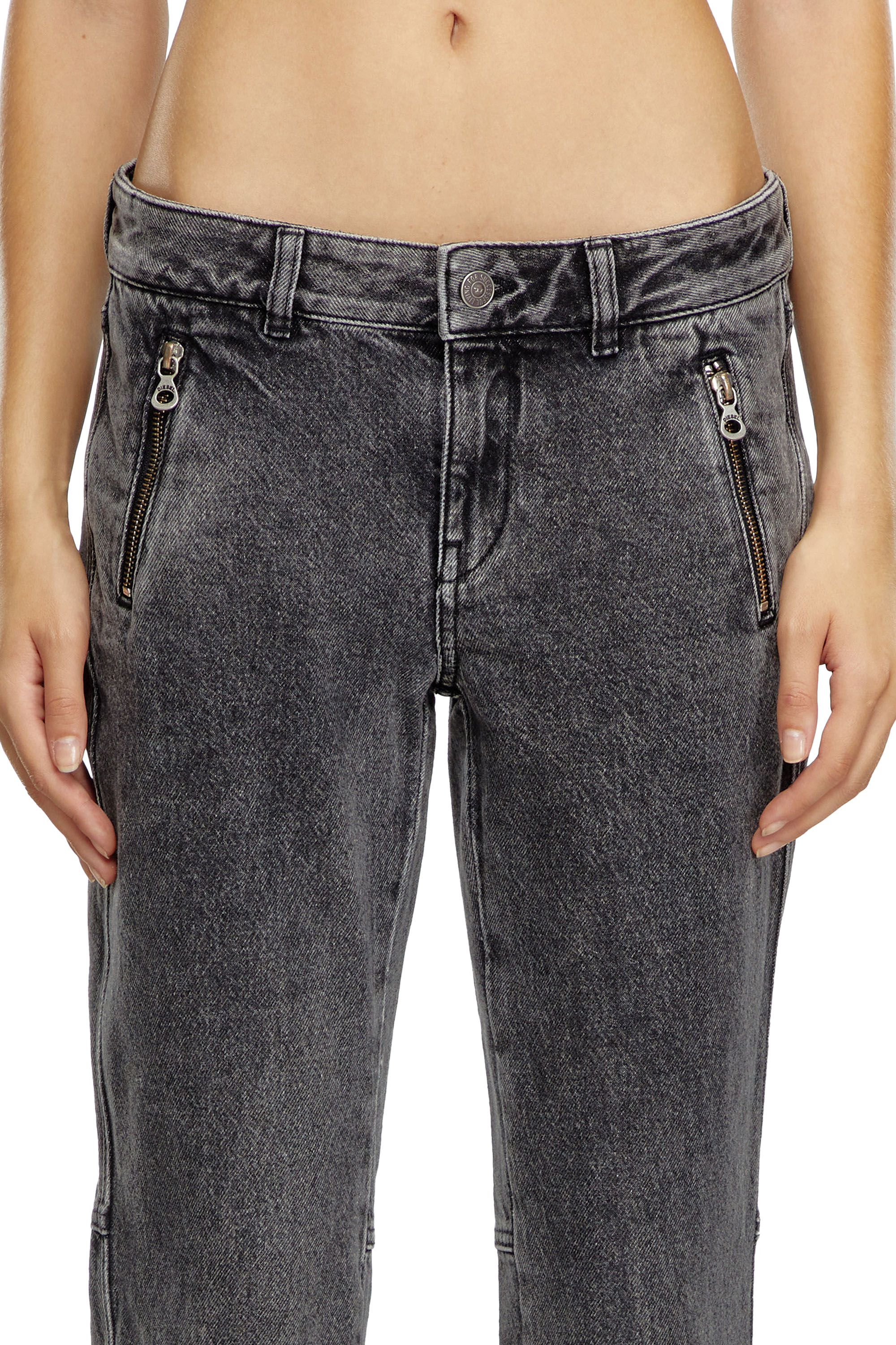 Diesel - Bootcut Jeans D-Poky 0CBDH Donna, Nero/Grigio scuro - Image 4