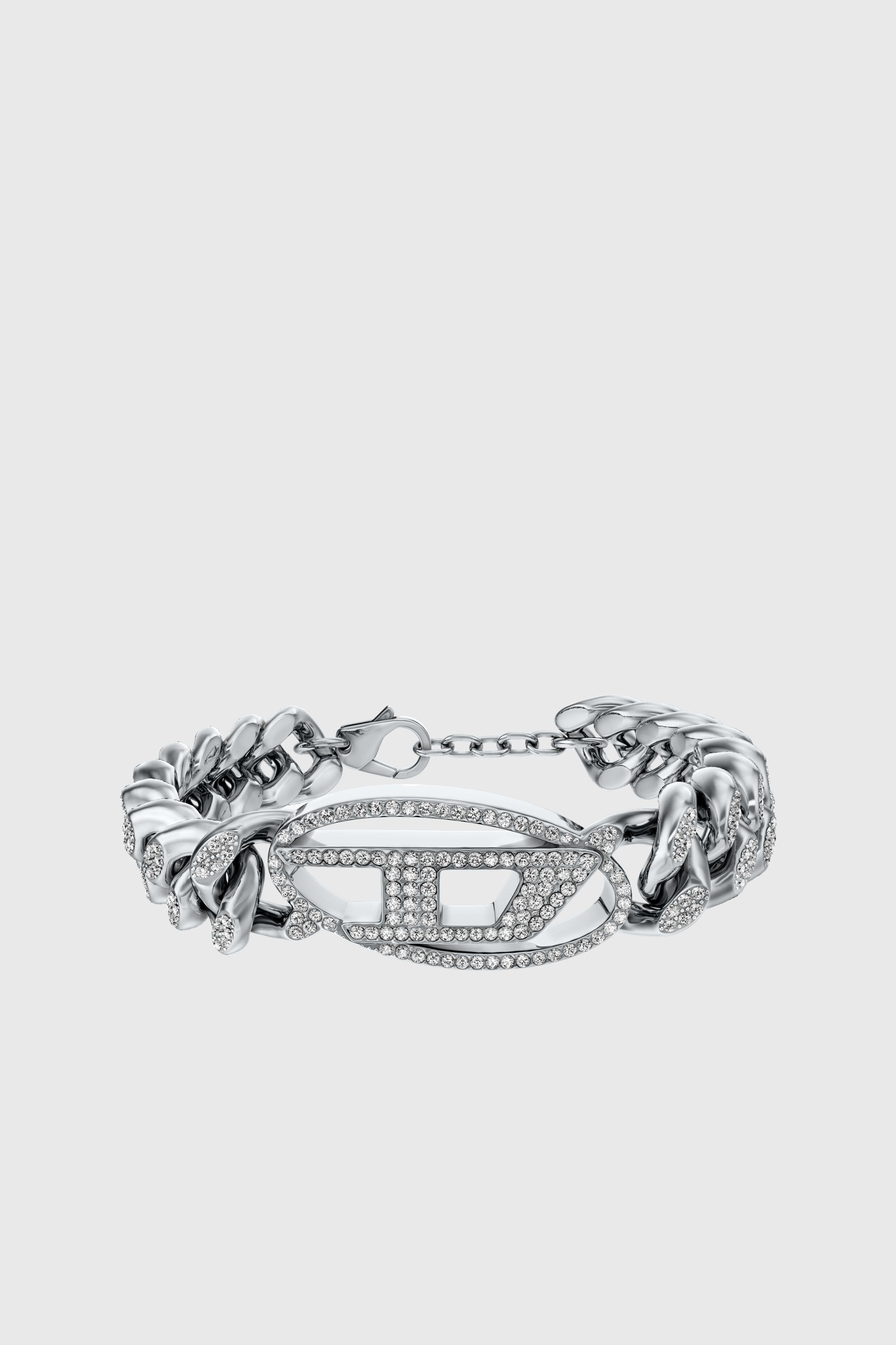 Diesel - DX1707040 JEWELLERY, Bracciale a catena Oval D in acciaio inox Unisex in Argento - 1