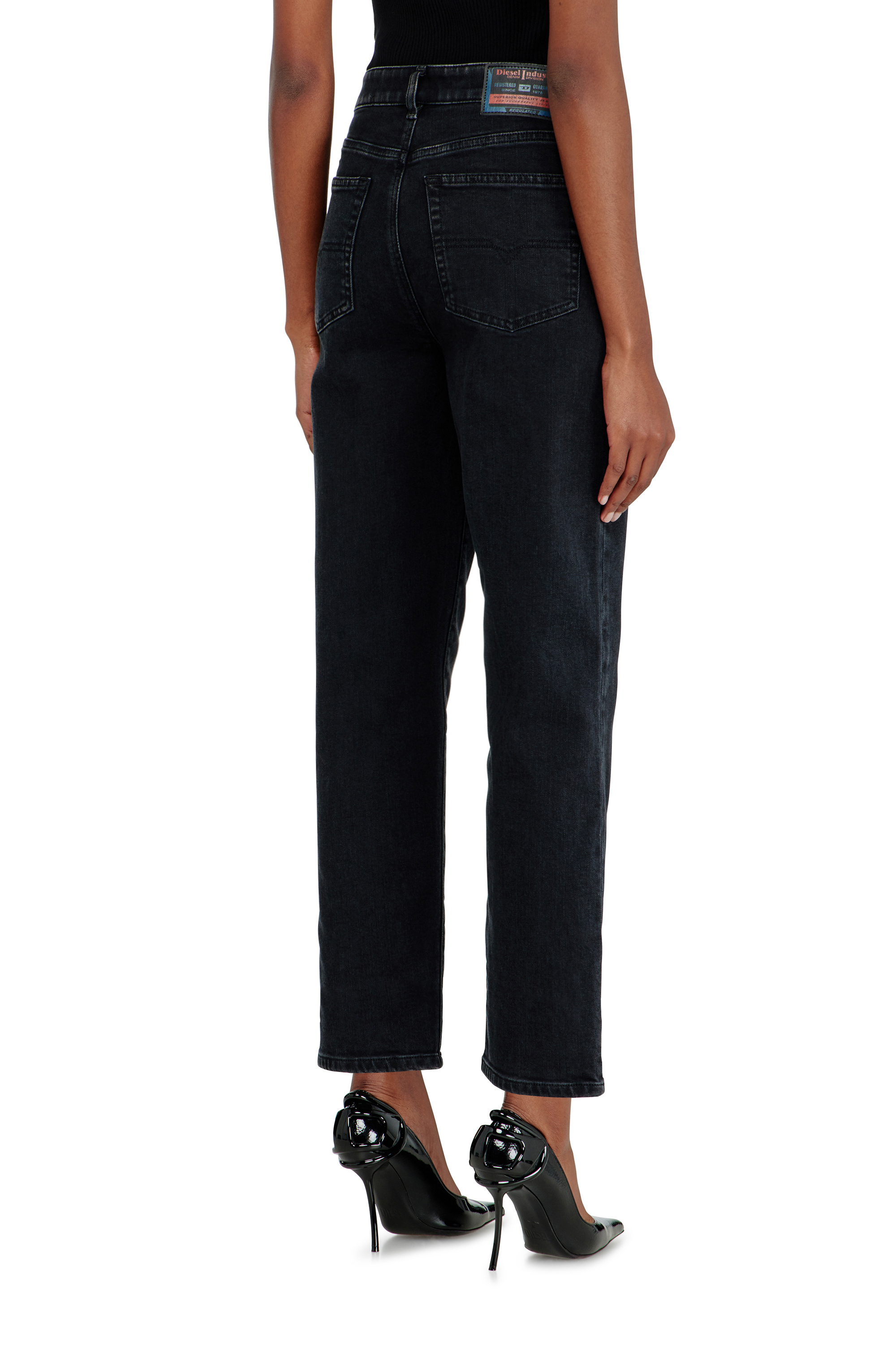 Diesel - Regular Jeans 1981 D-Went 09N89 Donna, Nero/Grigio scuro - Image 5