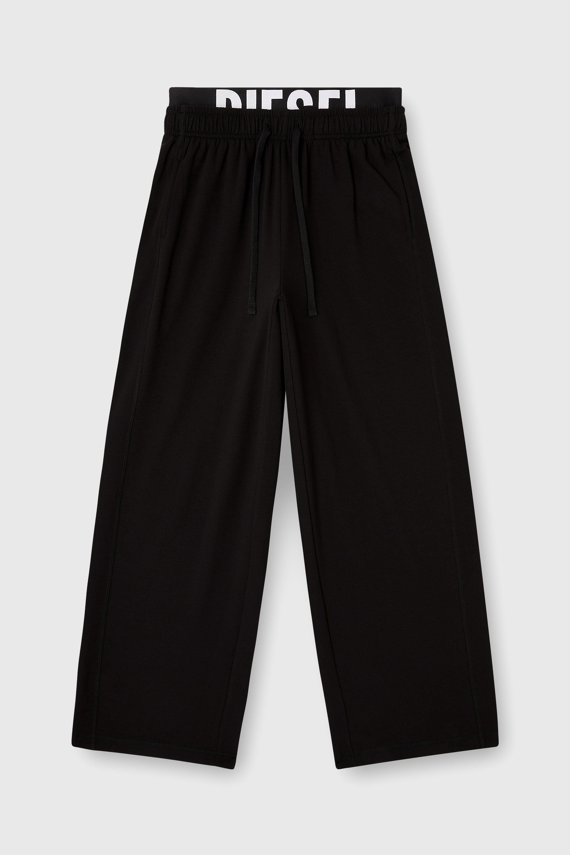 Diesel - LESLIE-D-POP, Damen Jogginghose aus Baumwollfrottee mit Logo-Bund in Schwarz - 2