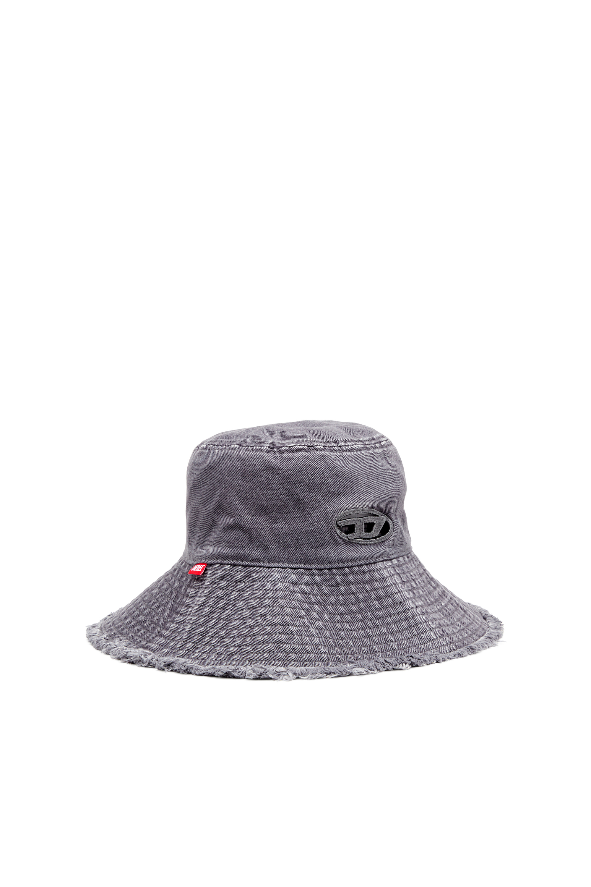 Diesel - C-BUCKET-UTLT, Cappello bucket con logo cut-out ricamato Donna in Grigio - 1