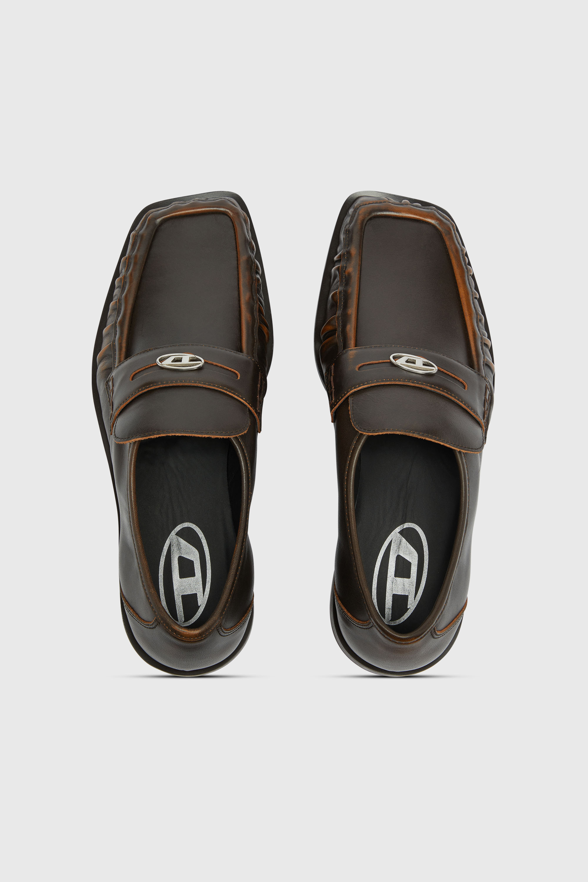 Diesel - D-AMBER LOAFER, D-Amber - Penny loafers in pelle Uomo in Marrone - 5
