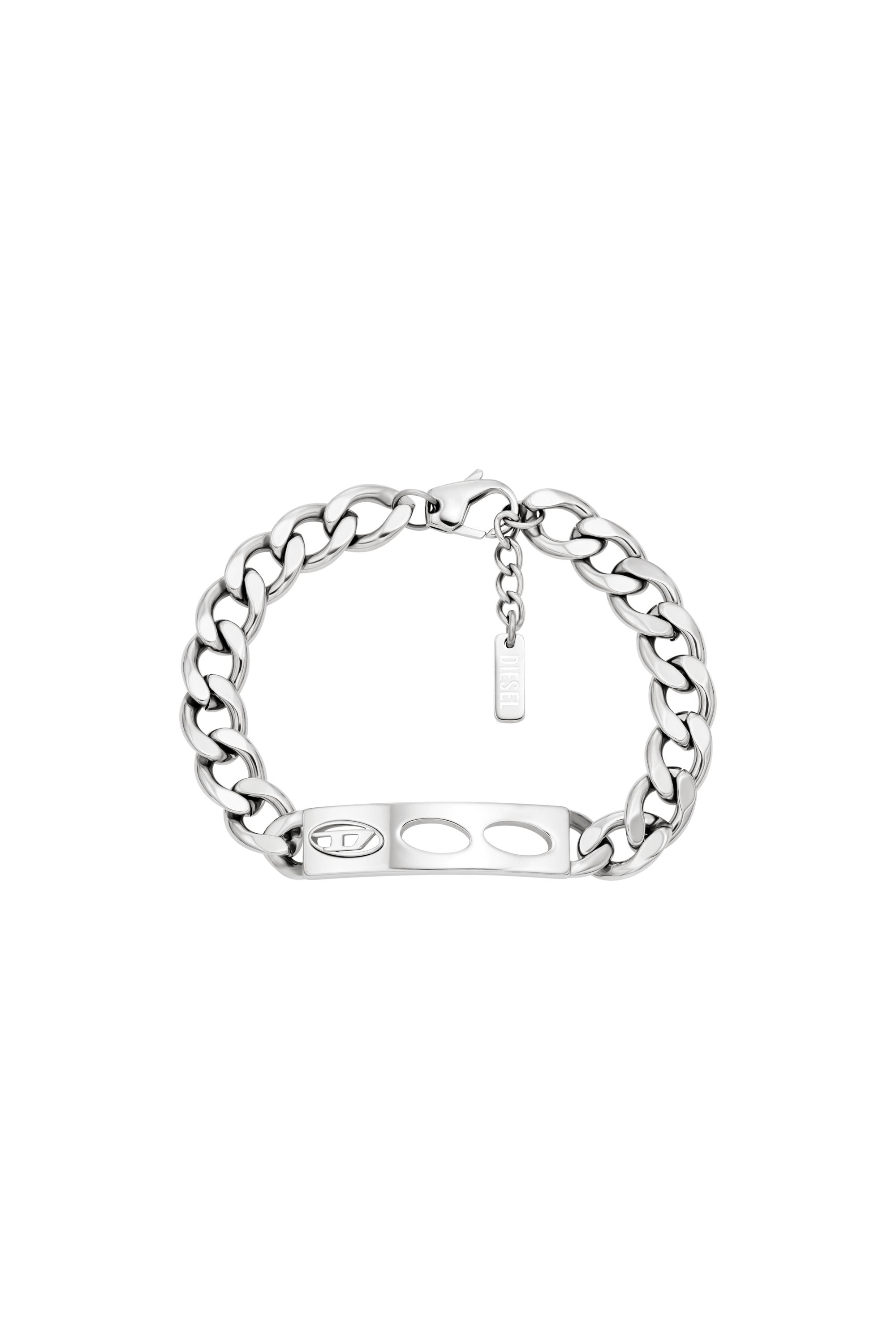 Diesel - DX166340 JEWELLERY, Bracciale identificativo in acciaio inox Unisex in Argento - 1