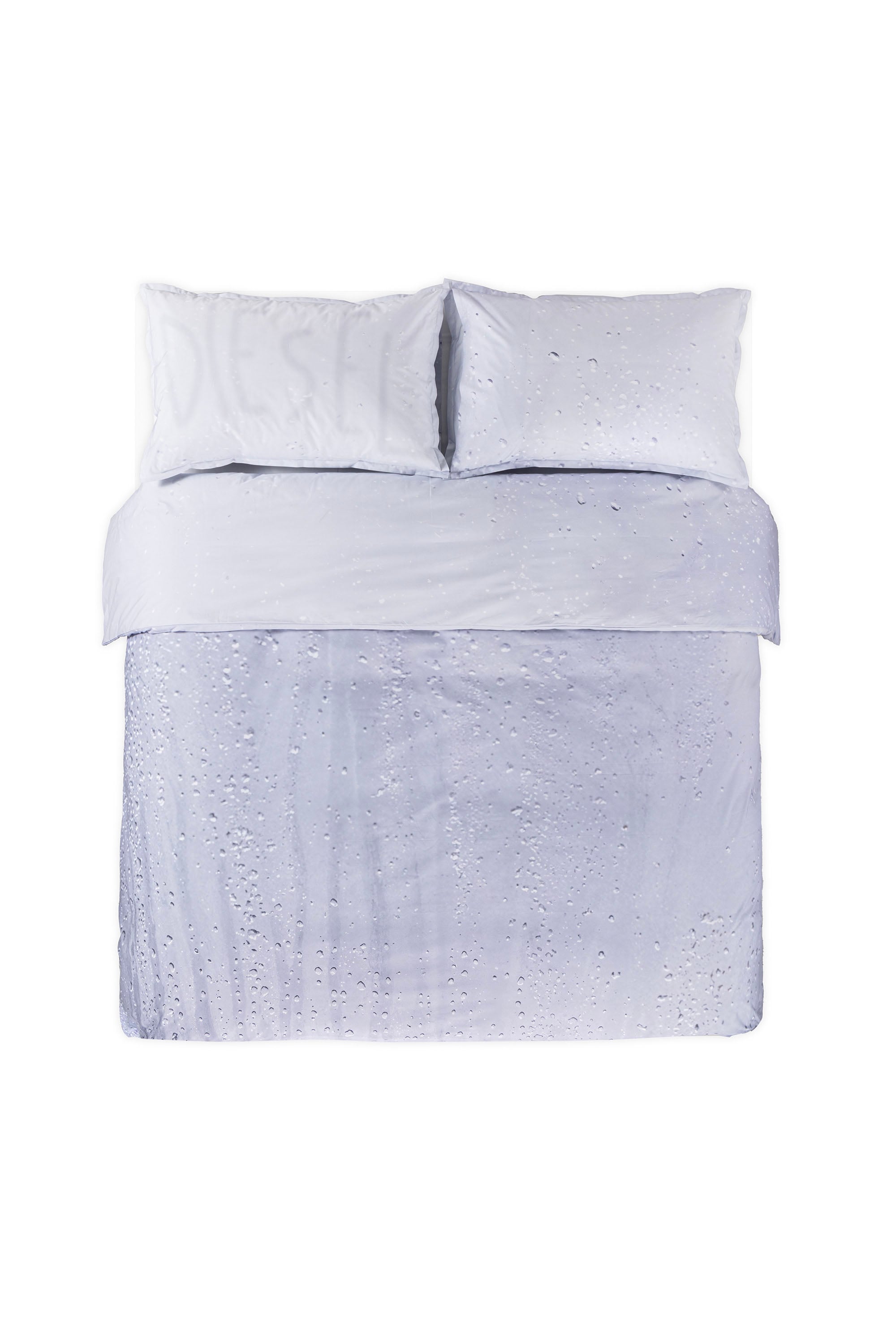 Diesel - 1018097  WET PERCALE DUVET COVER SET, Parure copripiumino in percalle per letto queen size Unisex in Grigio - 1