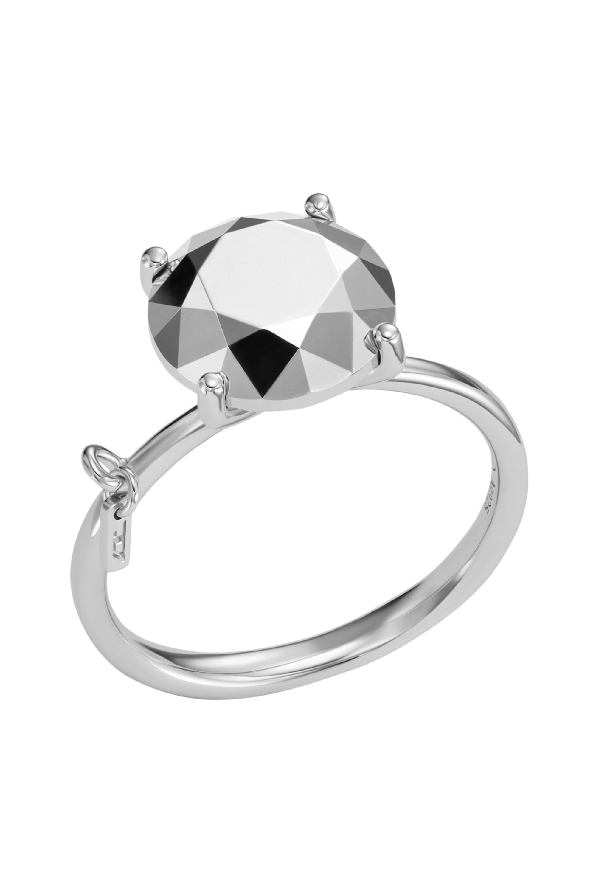 Diesel - DL1353040 STERLING SILVER JEWEL, Bague en argent sterling taille diamant Mixte in Gris argenté - 1