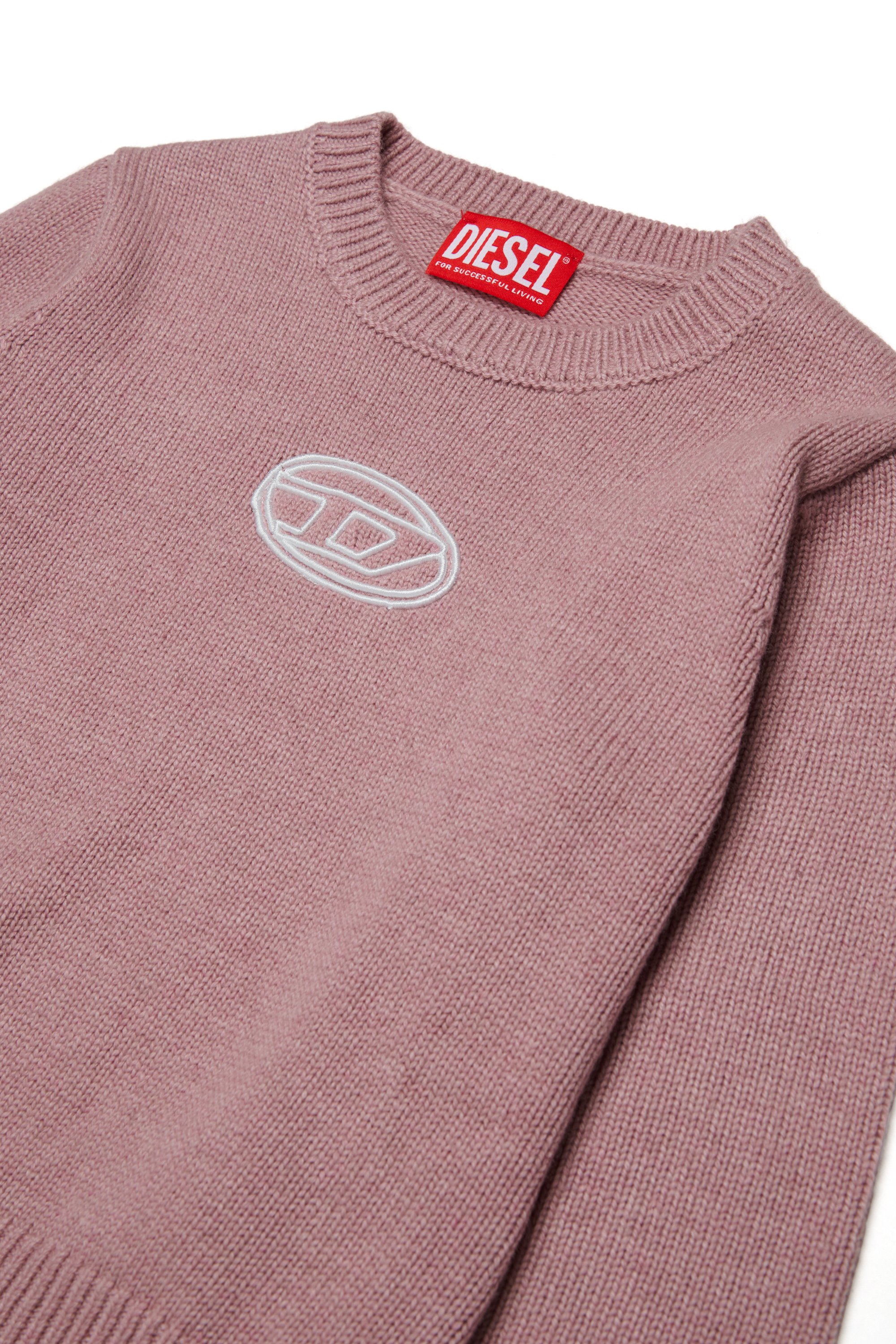 Diesel - KLESSY, Maglione misto lana con logo Donna in Rosa - 3