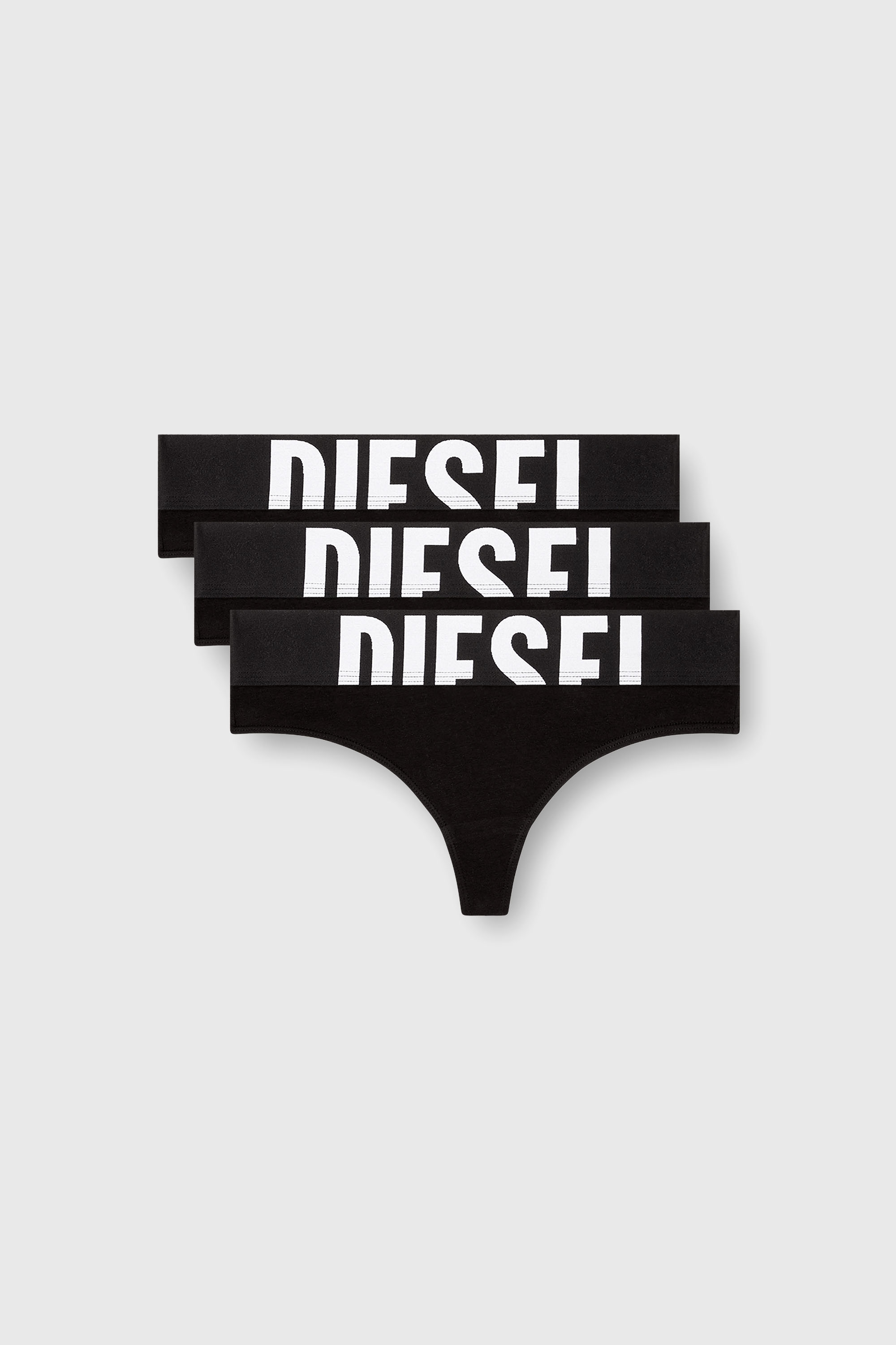 Diesel - UFST-STARS-THREEPACK, Set da tre perizoma con logo tagliato Donna in Nero - 2