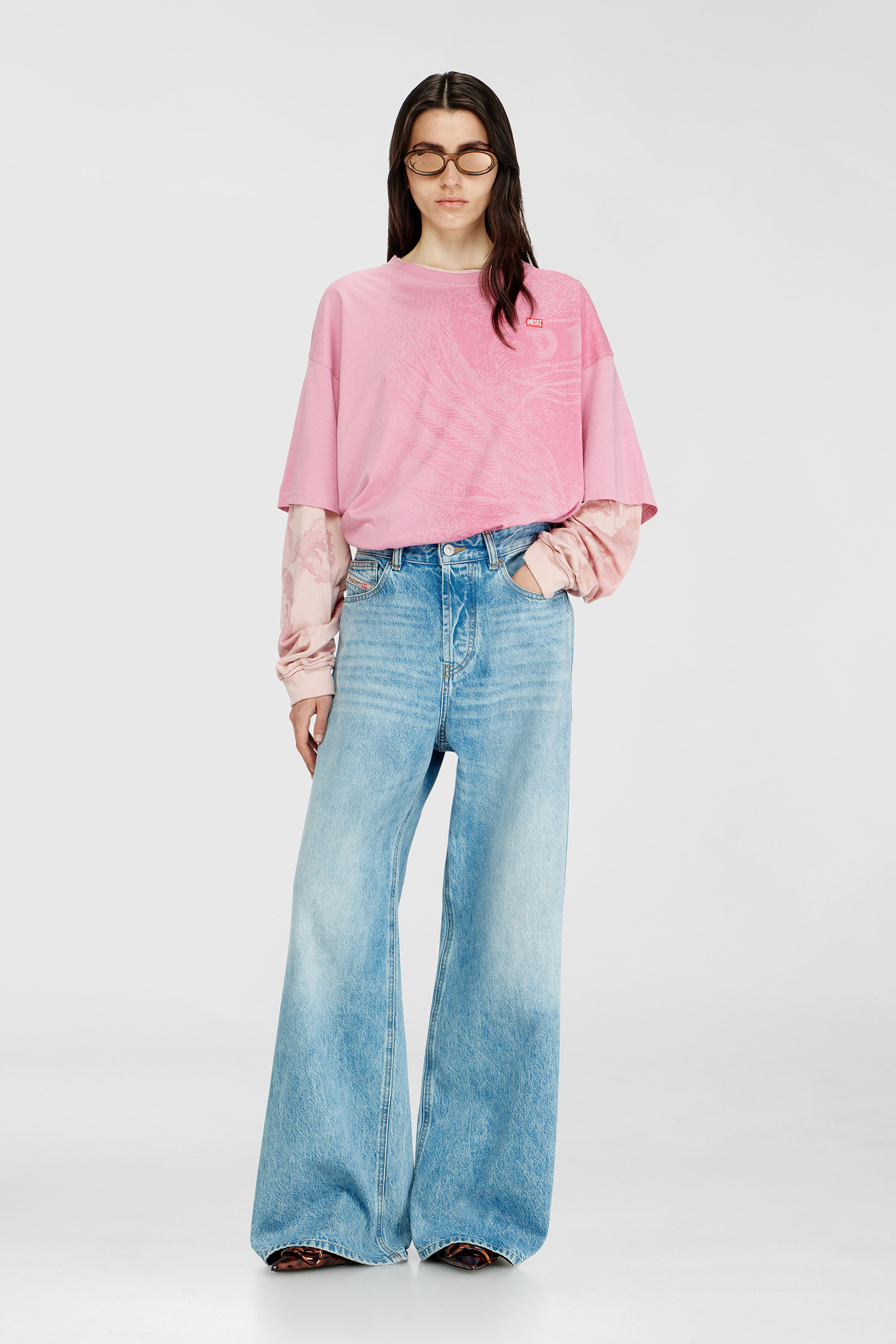 Diesel - Unisex's Relaxed Jeans 1996 D-Sire 09I29, Light Blue - 1