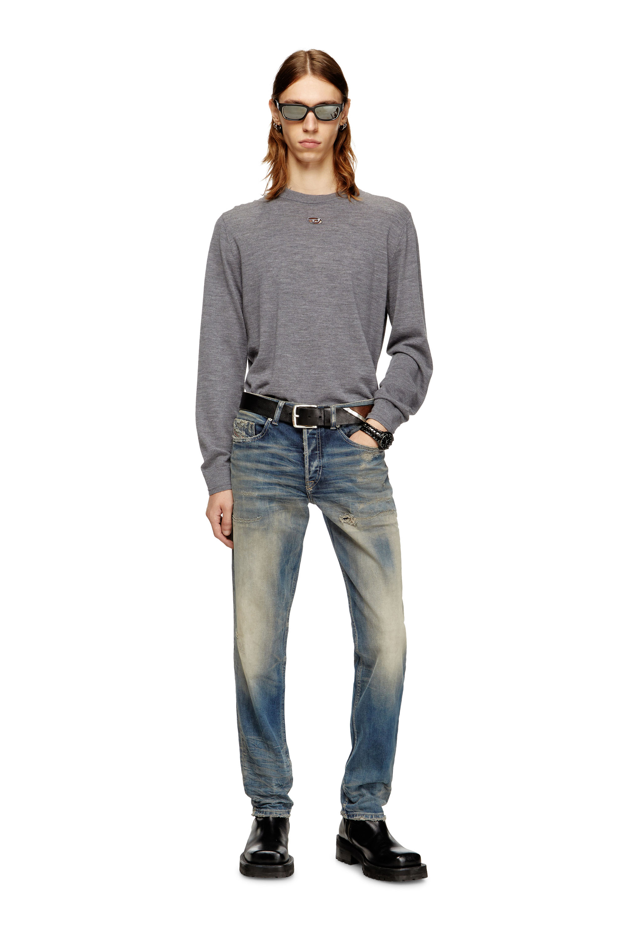 Diesel - Regular Jeans 2023 D-Finitive 09M18 Homme, Bleu moyen - Image 2