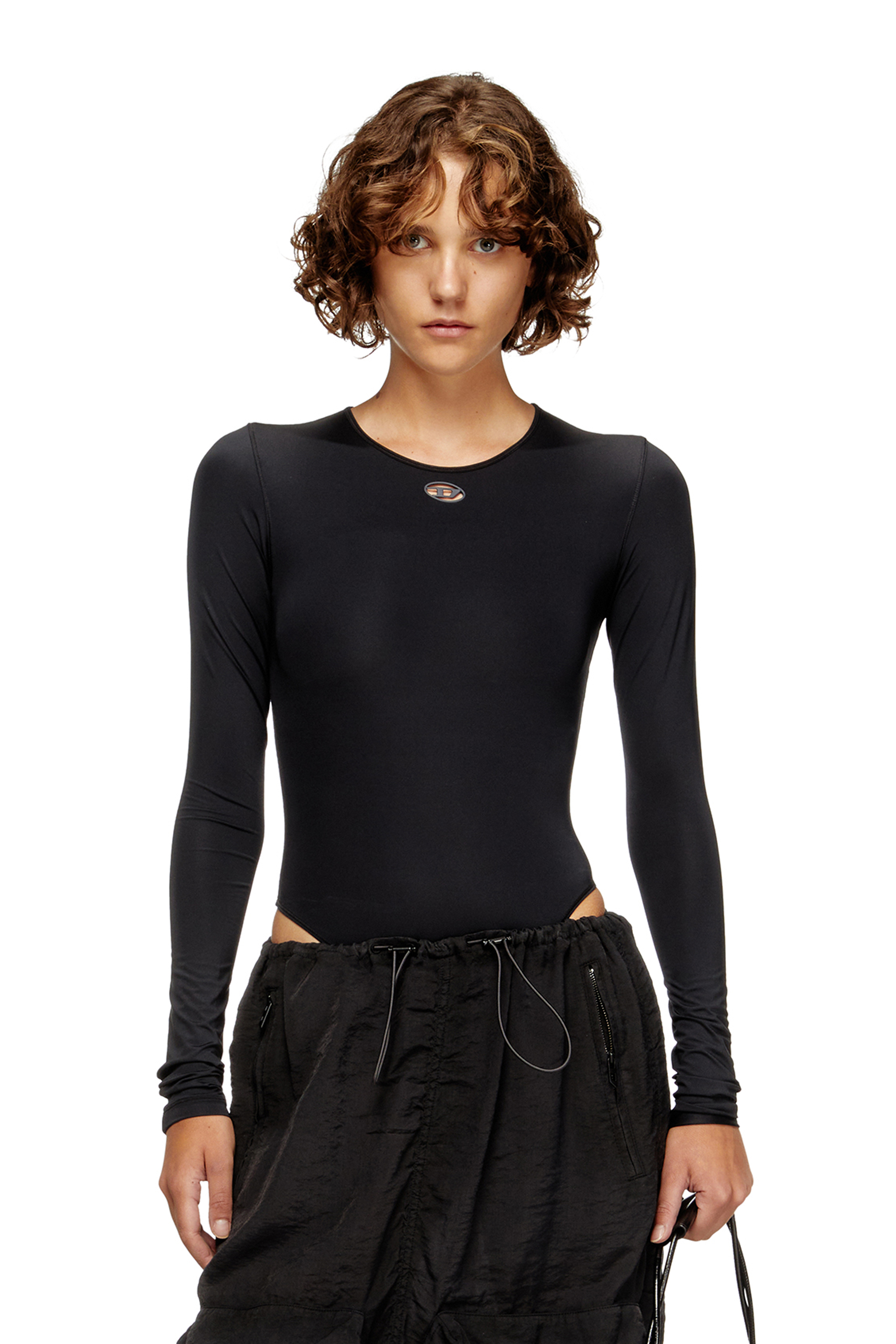 Diesel - ANGELINA-UTLT, Body in nylon stretch Donna in Nero - 5