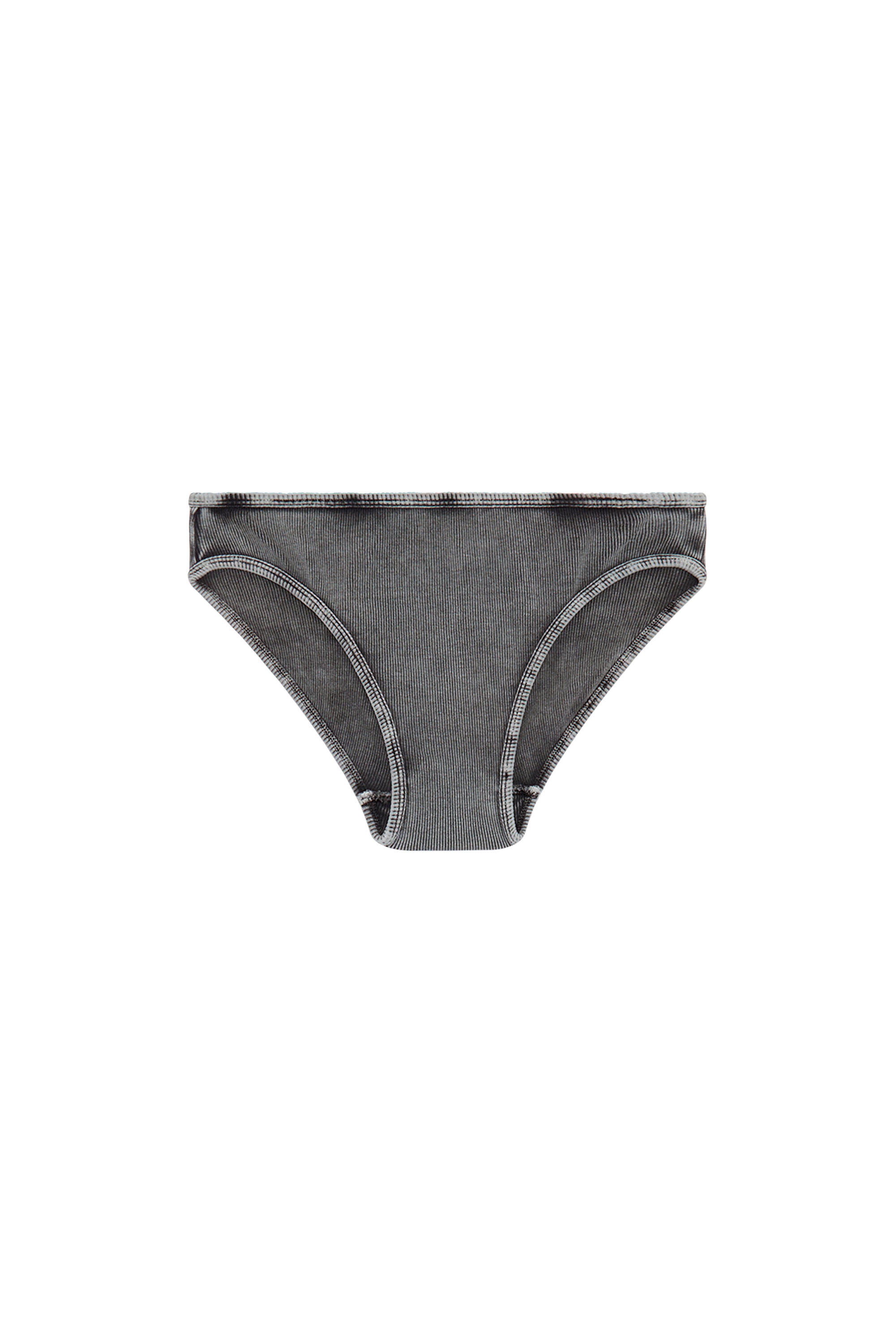 Diesel - UFPN-D-OVAL-HIGH-WAISTED-BRIEF, Slip a coste con placca Oval D Donna in Nero - 2