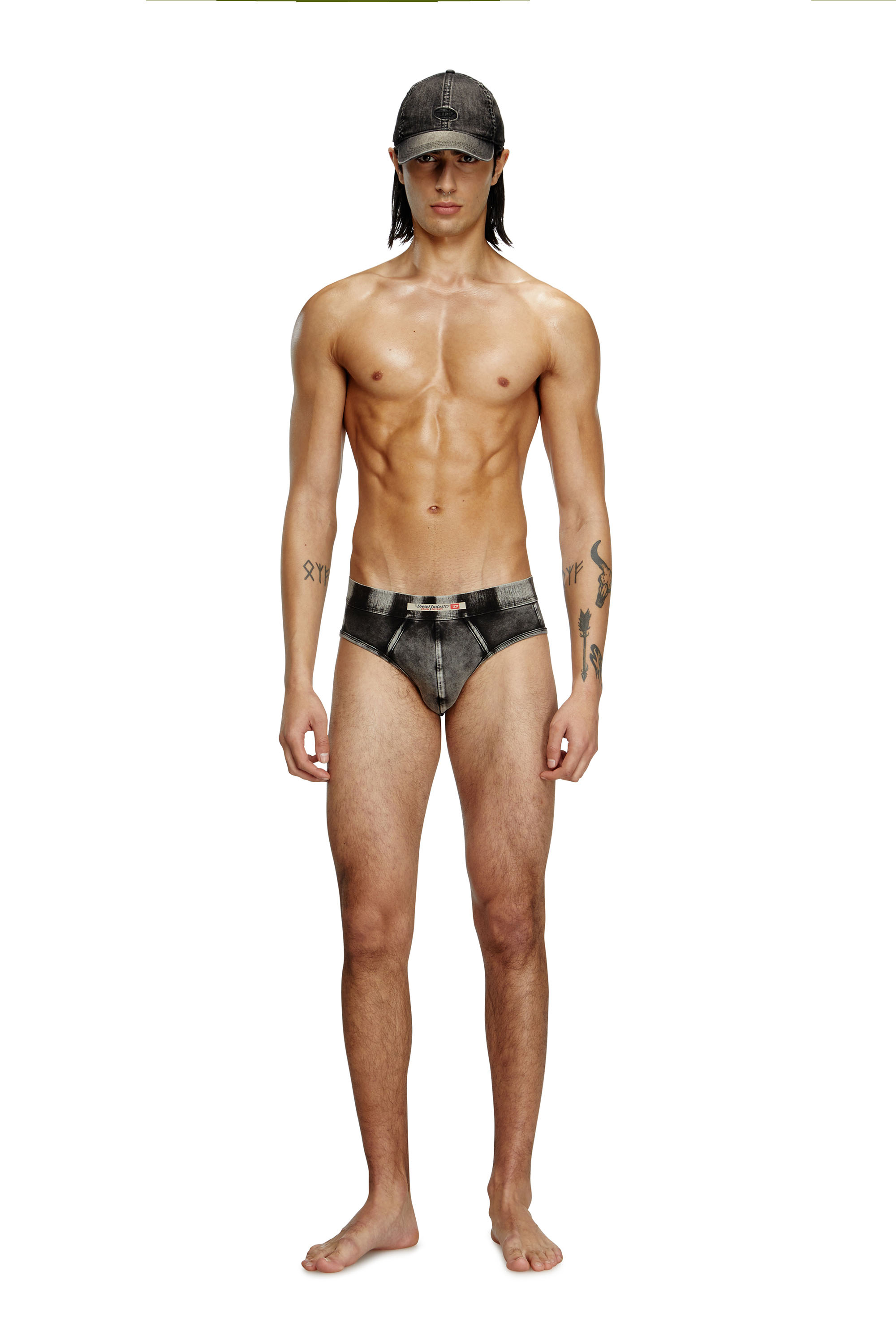 Diesel - ANDRE-DNM, Slip effetto denim Uomo in Nero - 1