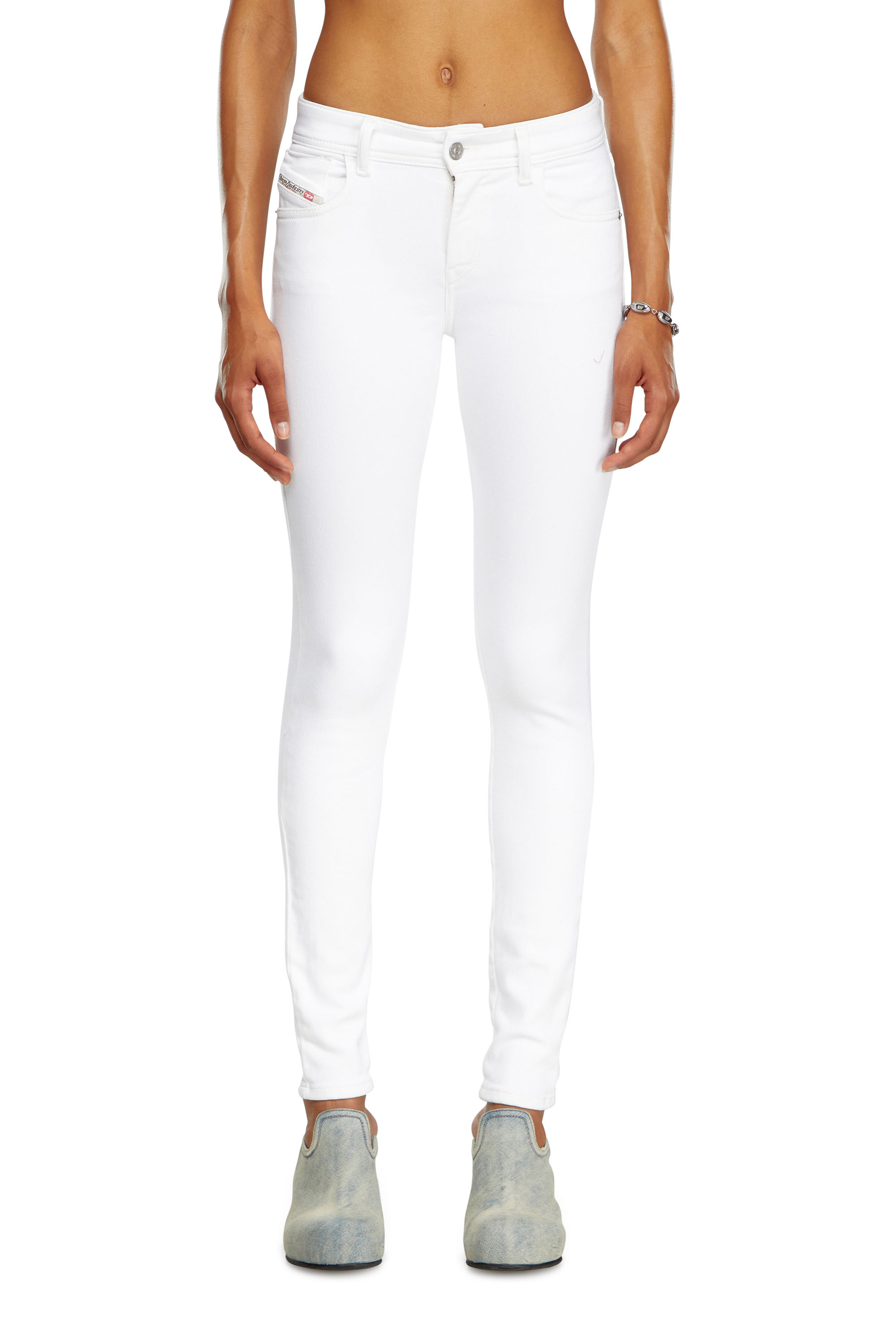 Diesel - Skinny Jeans 2017 Slandy 09F90 Femme, Blanc - Image 2