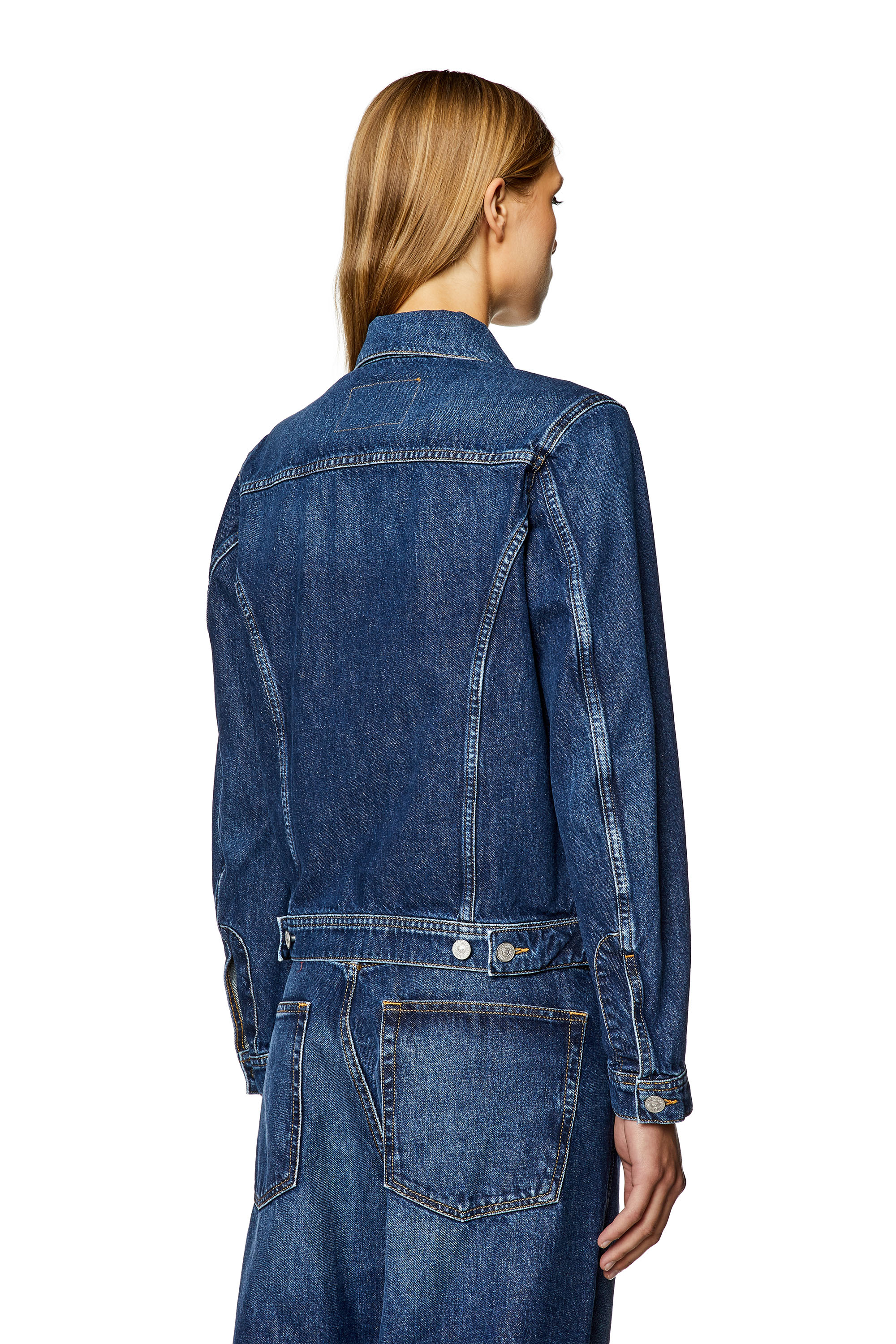 Diesel - DE-BONNY, Veste trucker en denim Femme in Bleu - 3