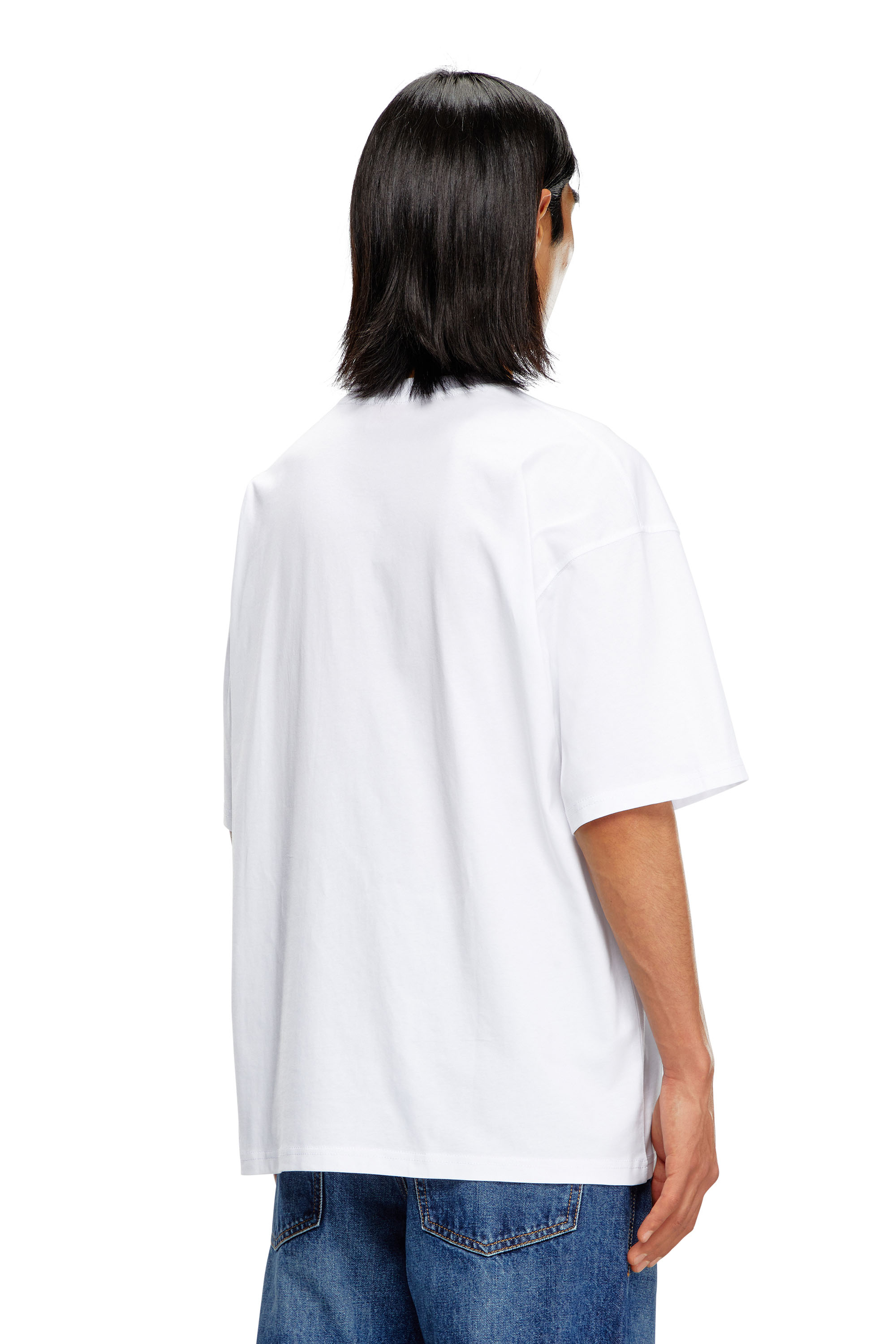 Diesel - T-BOXT-D, Unisex T-shirt con patch D ricamato in Bianco - Image 3